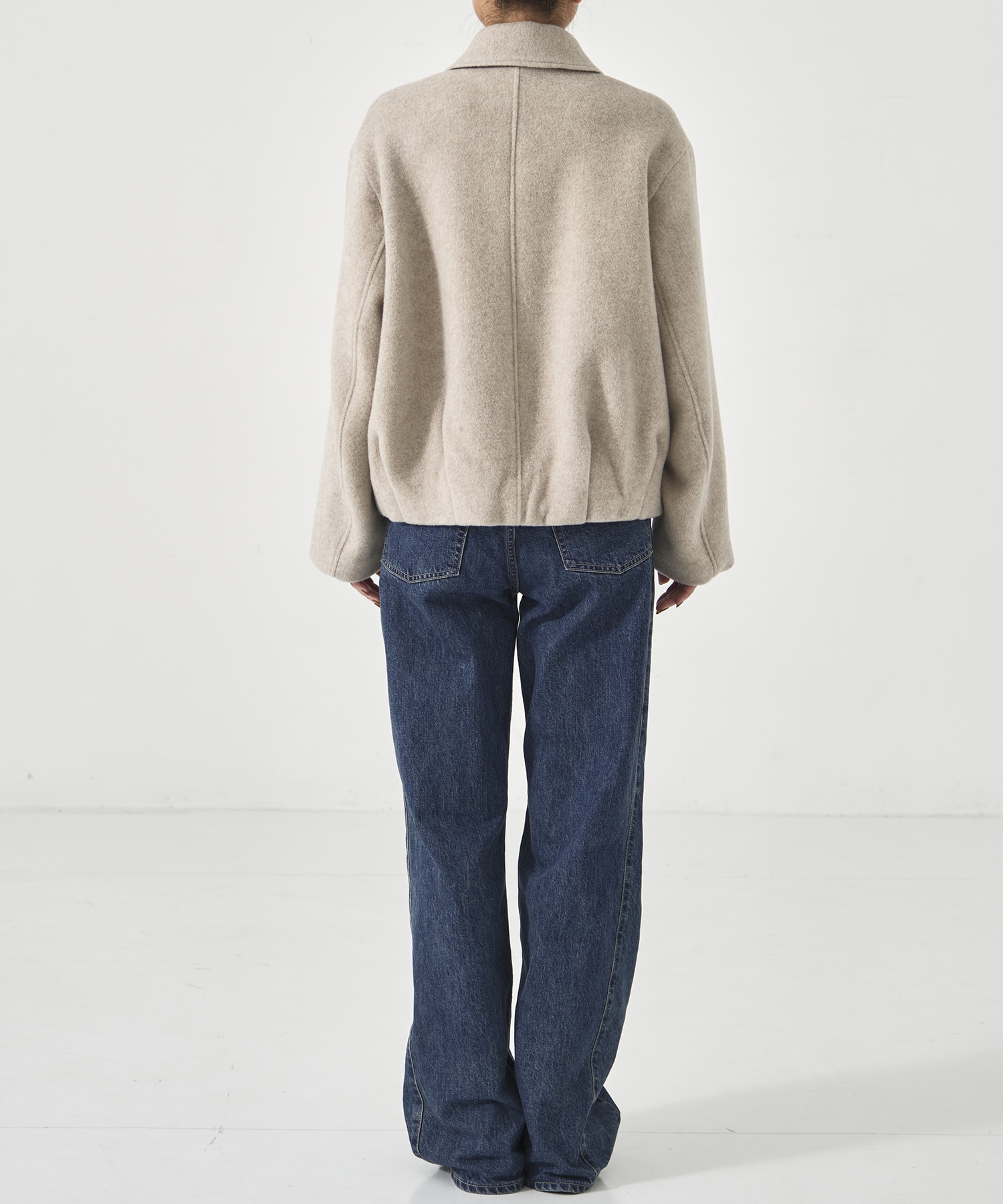 【再入荷】ウールジップタックショートコート