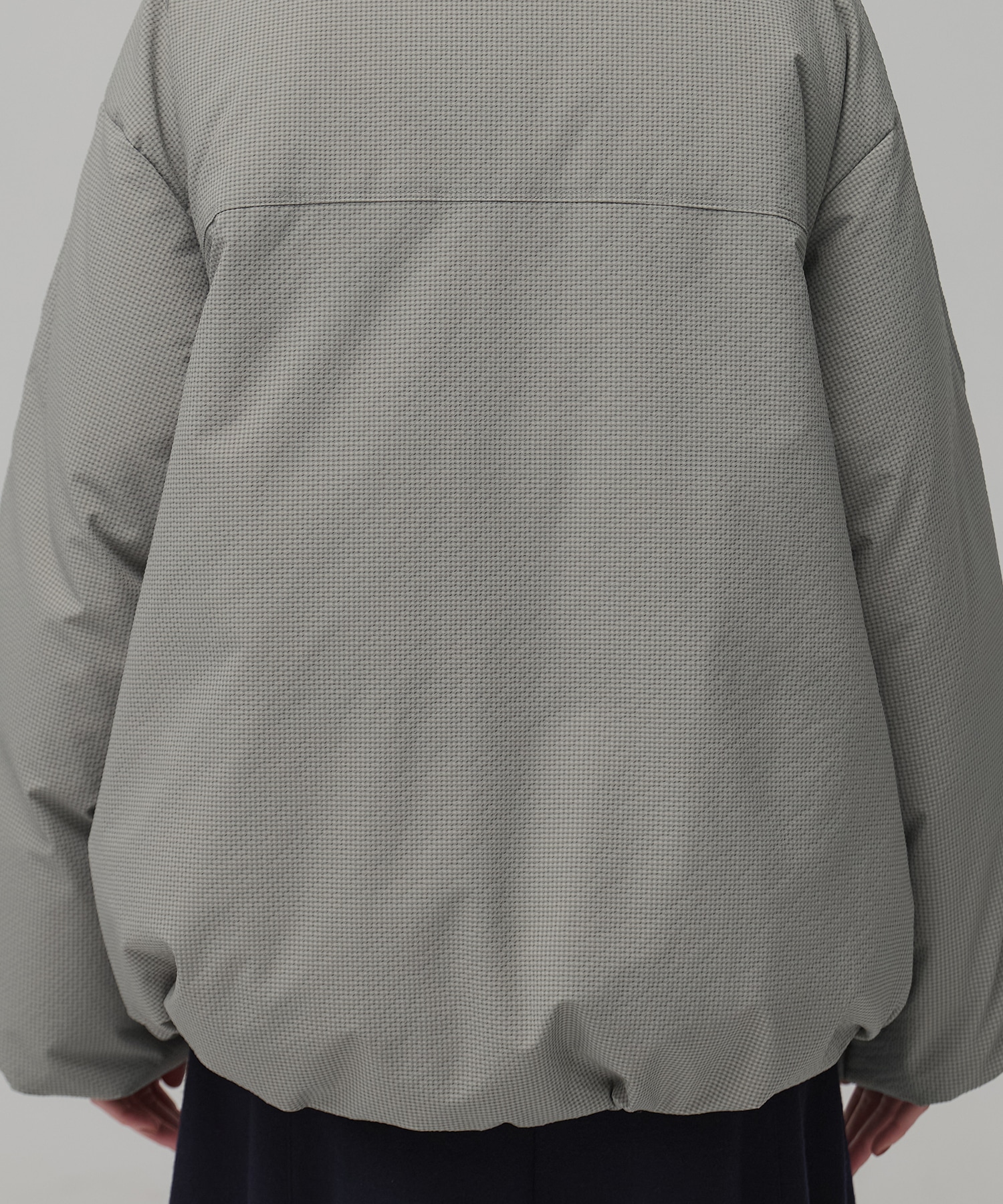 チェックモンスターダウンコート