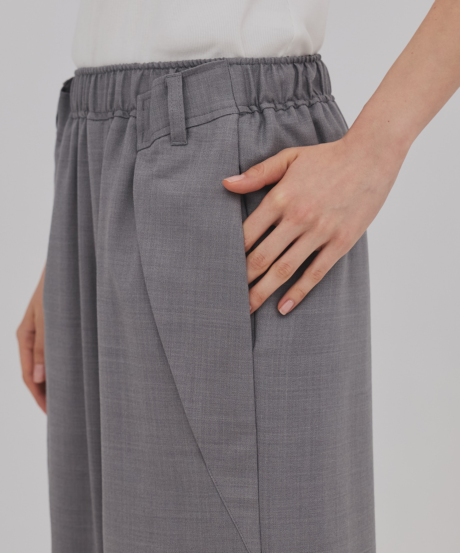 ウールジョーゼットパンツ