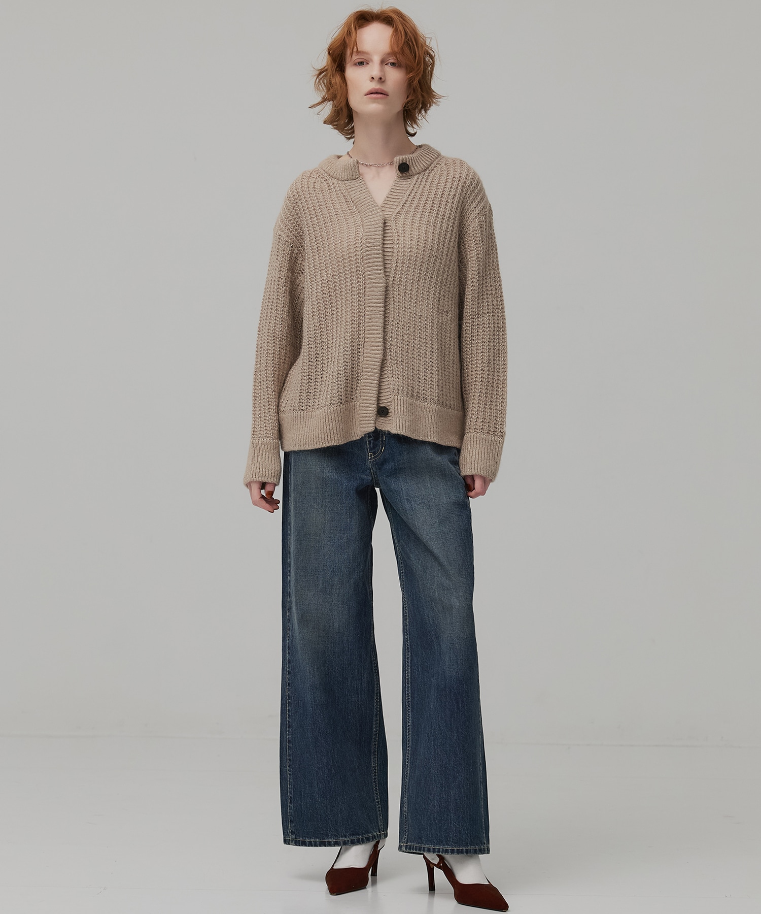 ラインストレートデニム