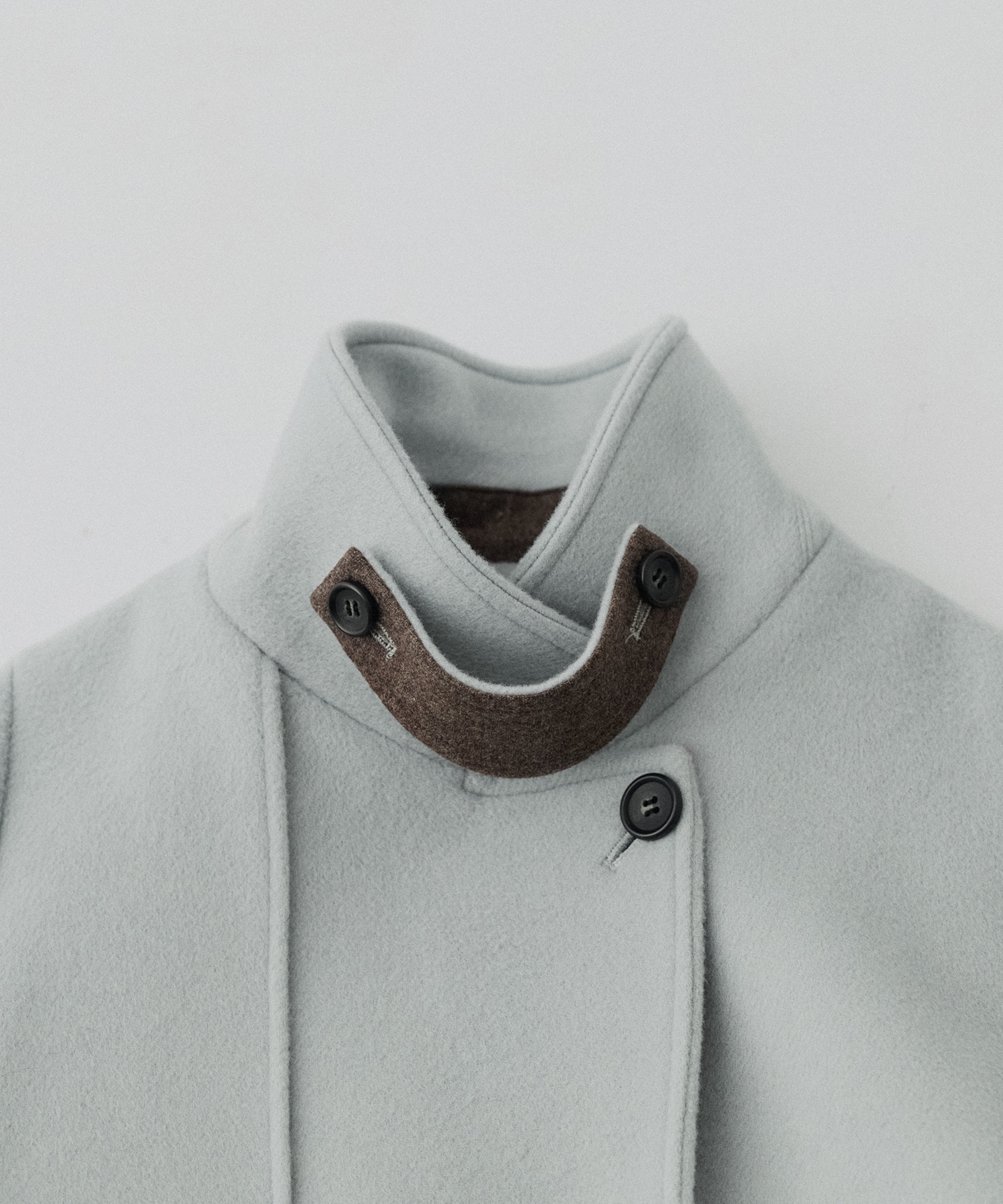 SUPER140アシメオーバーヨークコート