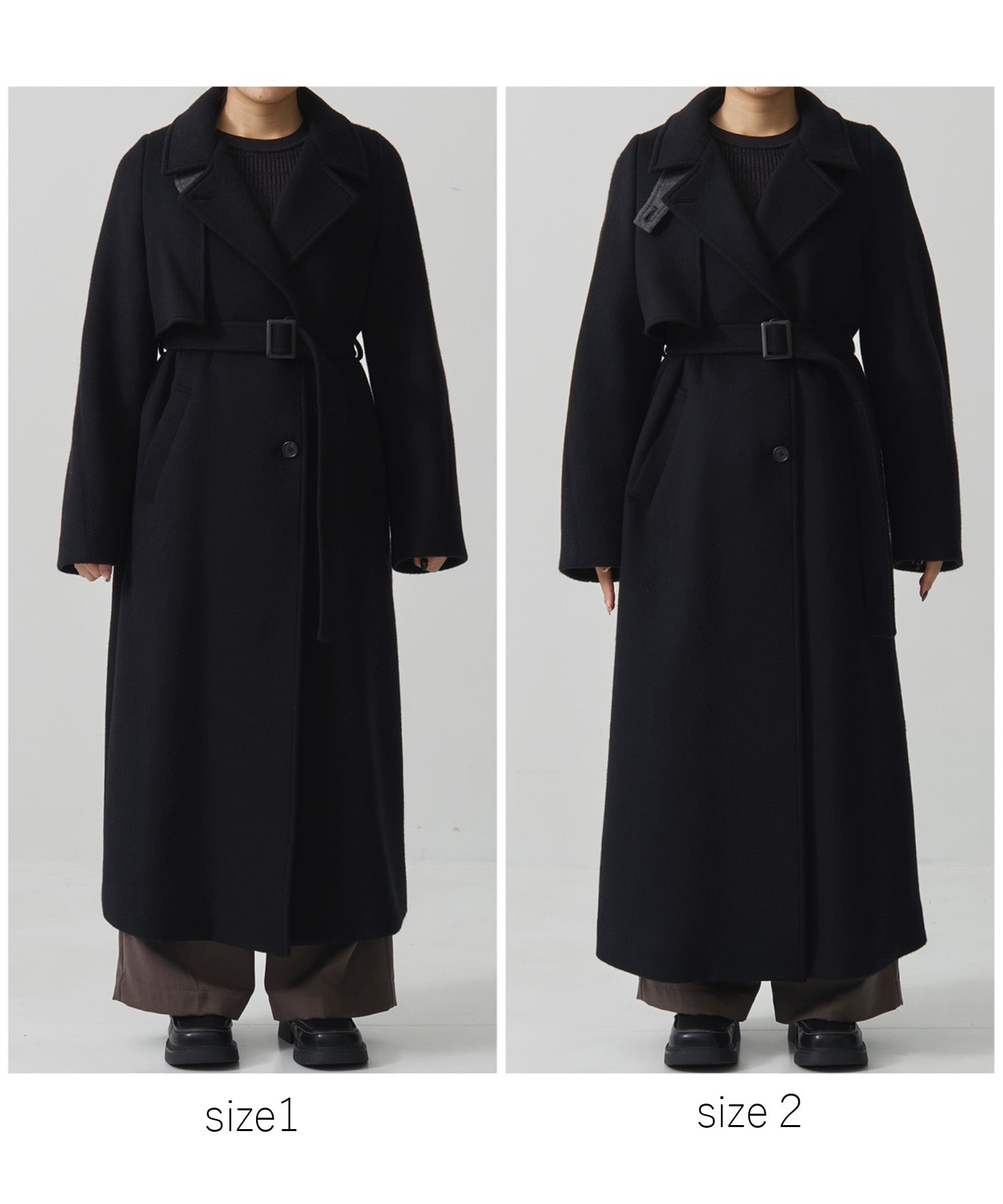 LAMBSアシメオーバーヨークコート