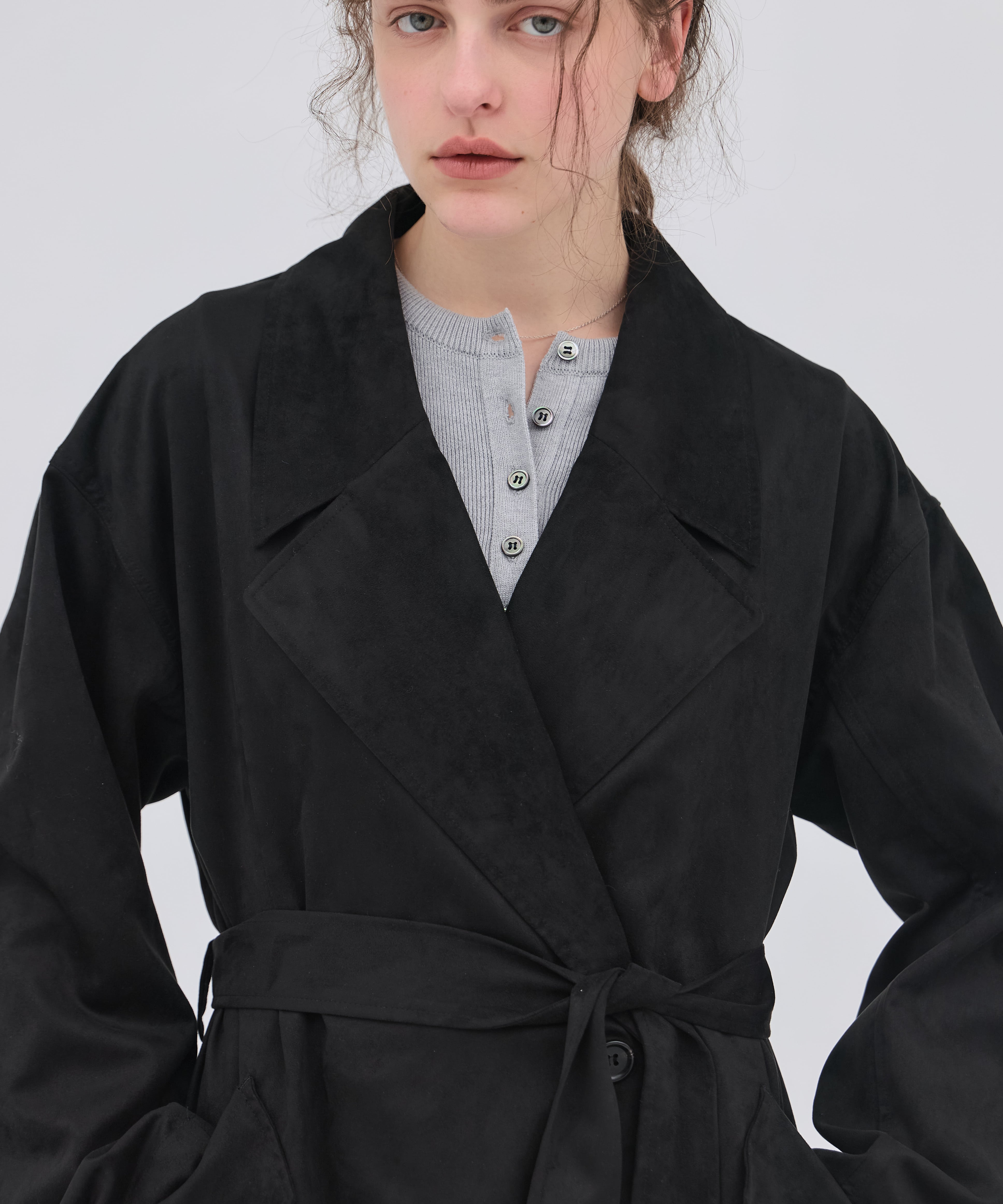 コットンシルククルーカーデ