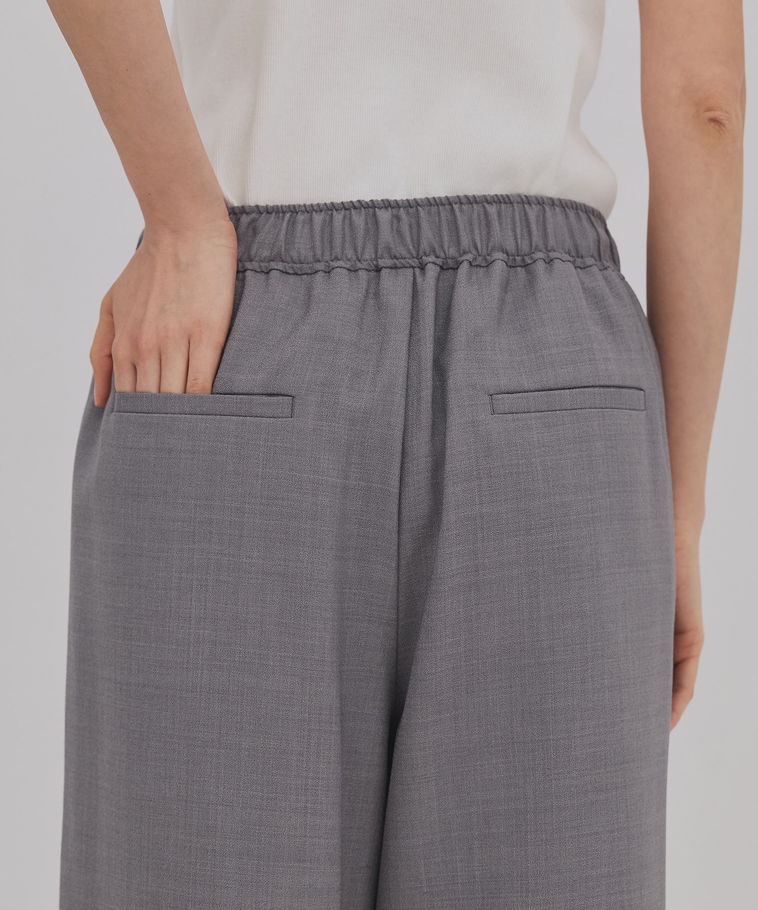 ウールジョーゼットパンツ