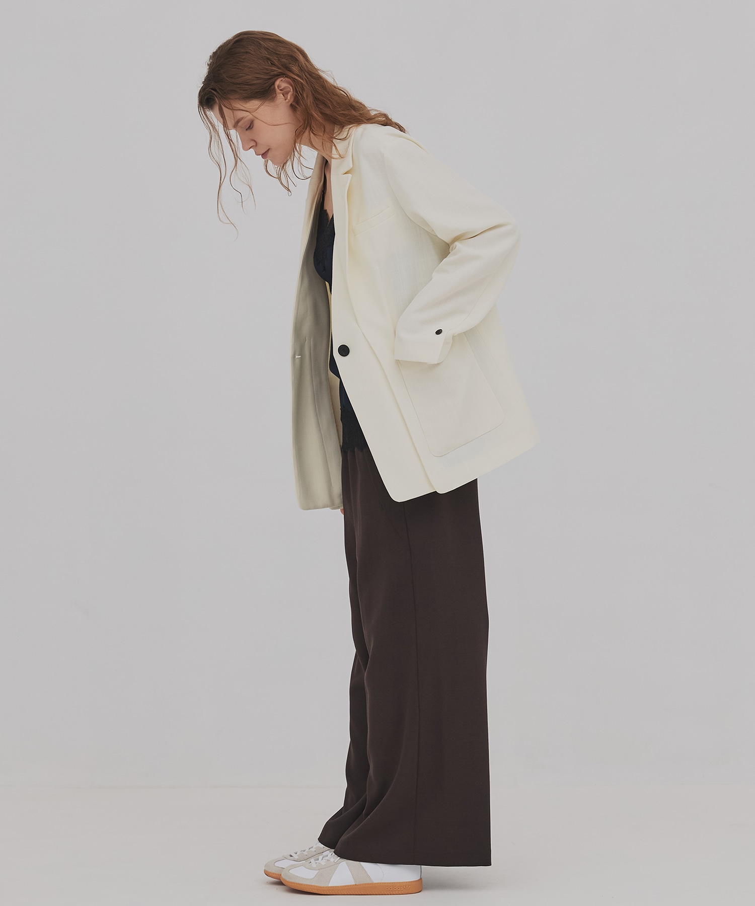 ウールジョーゼットパンツ