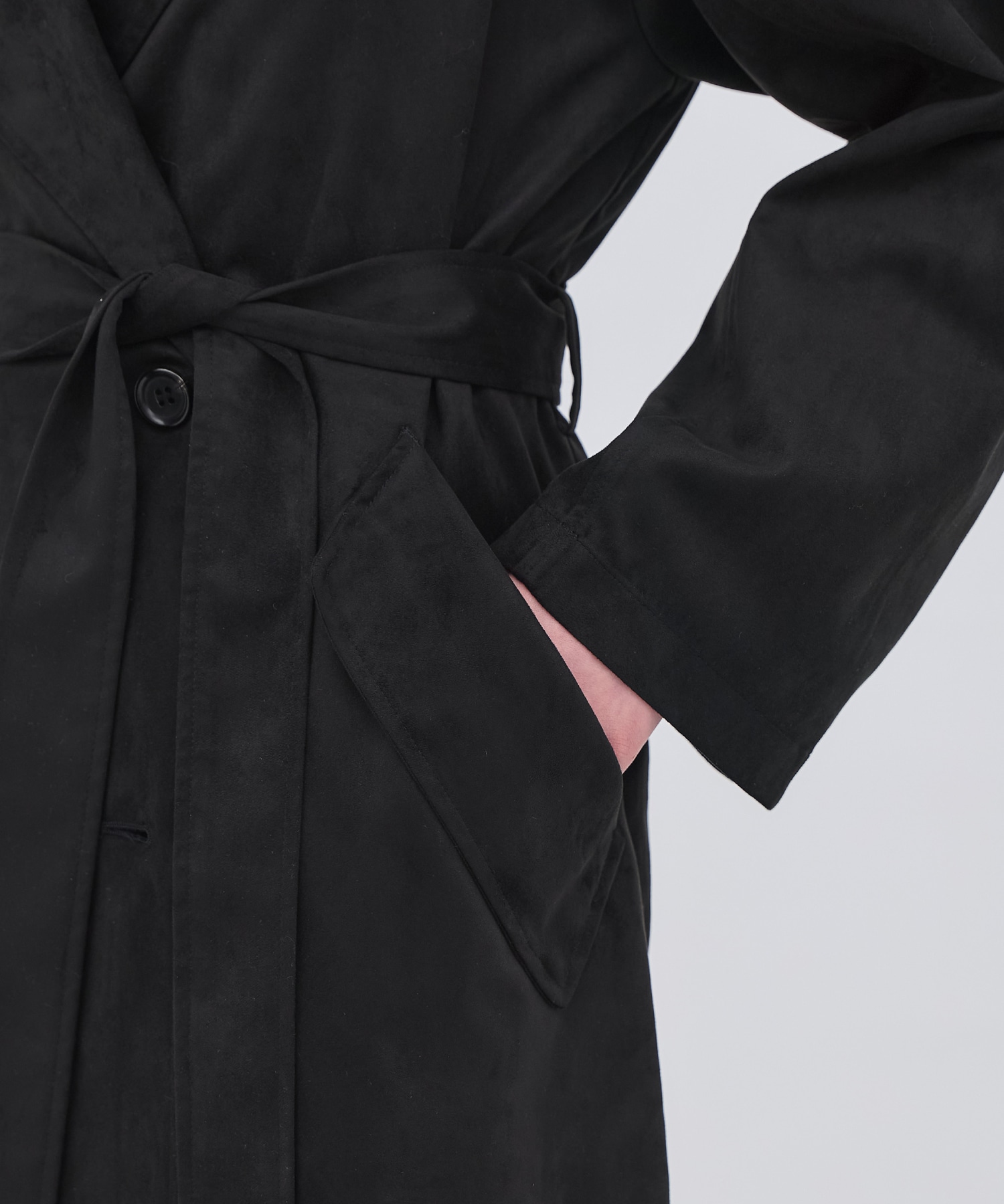 スエードトレンチコート