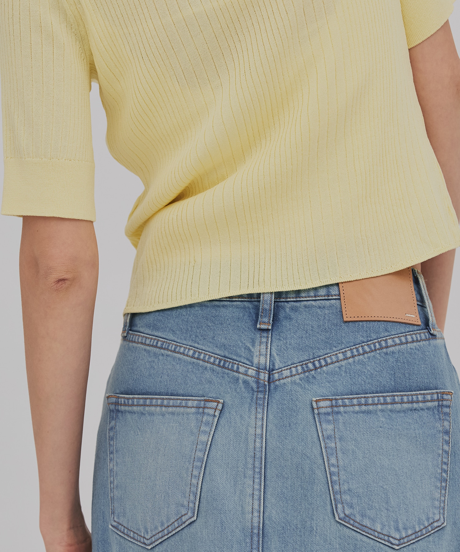 スムースリブニットポロ