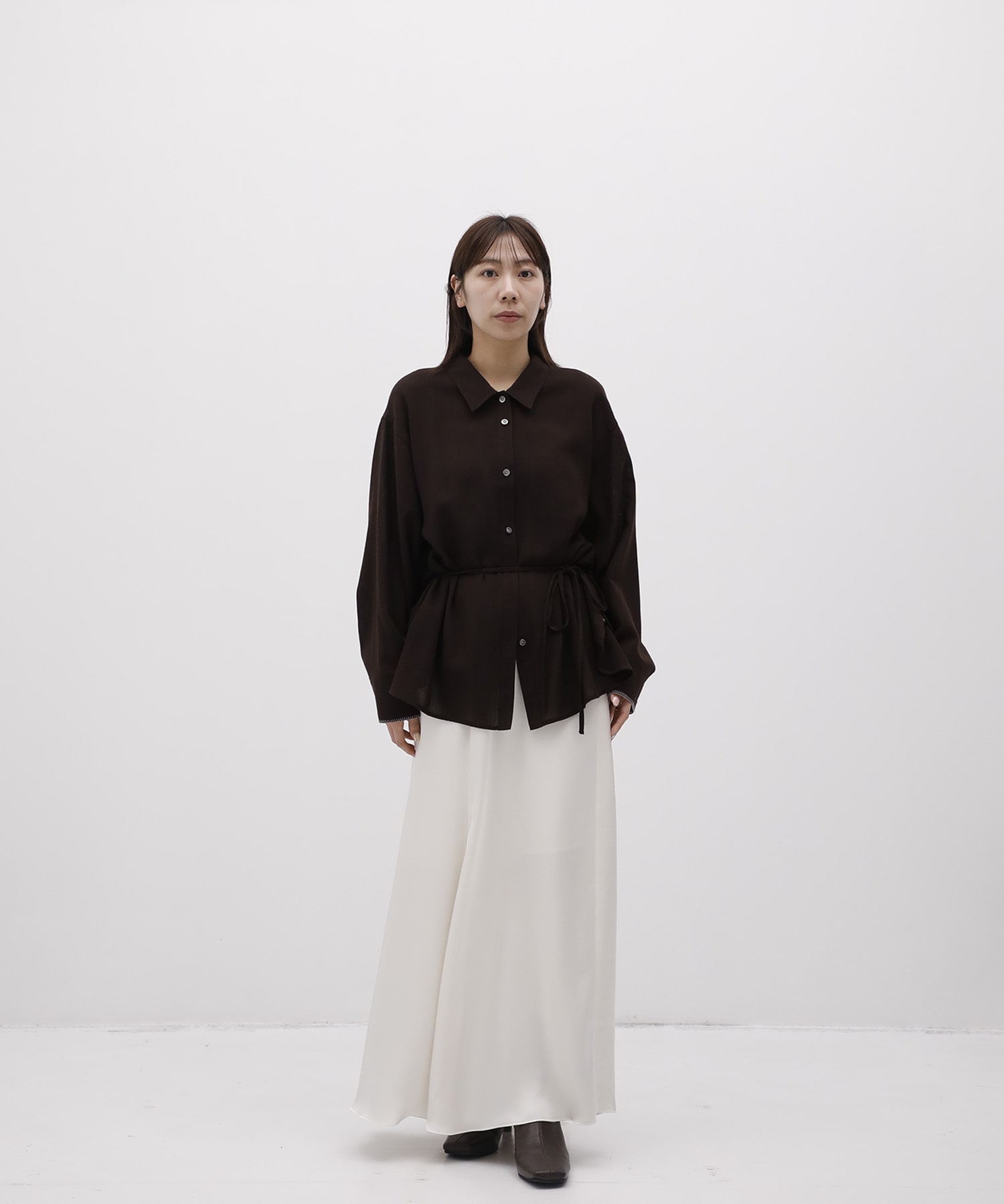 ウールガーゼカシュクールシャツ