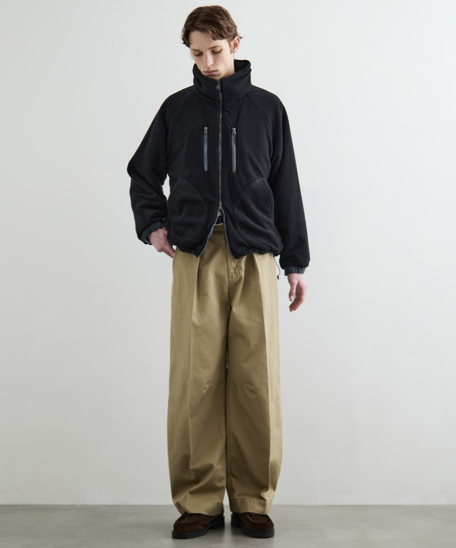 リバーシブルナイロンフリースBL