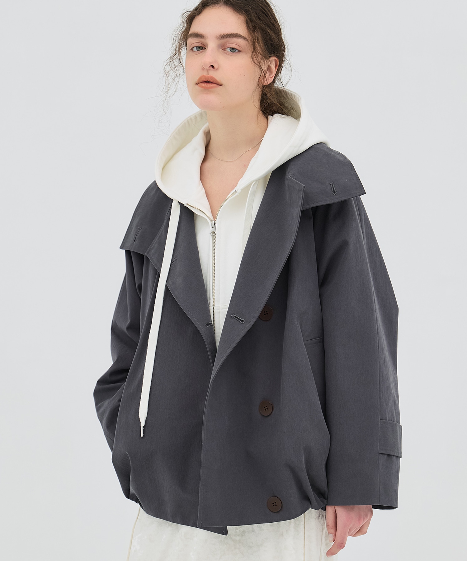 極 オーバーサイズバルーンフーディ