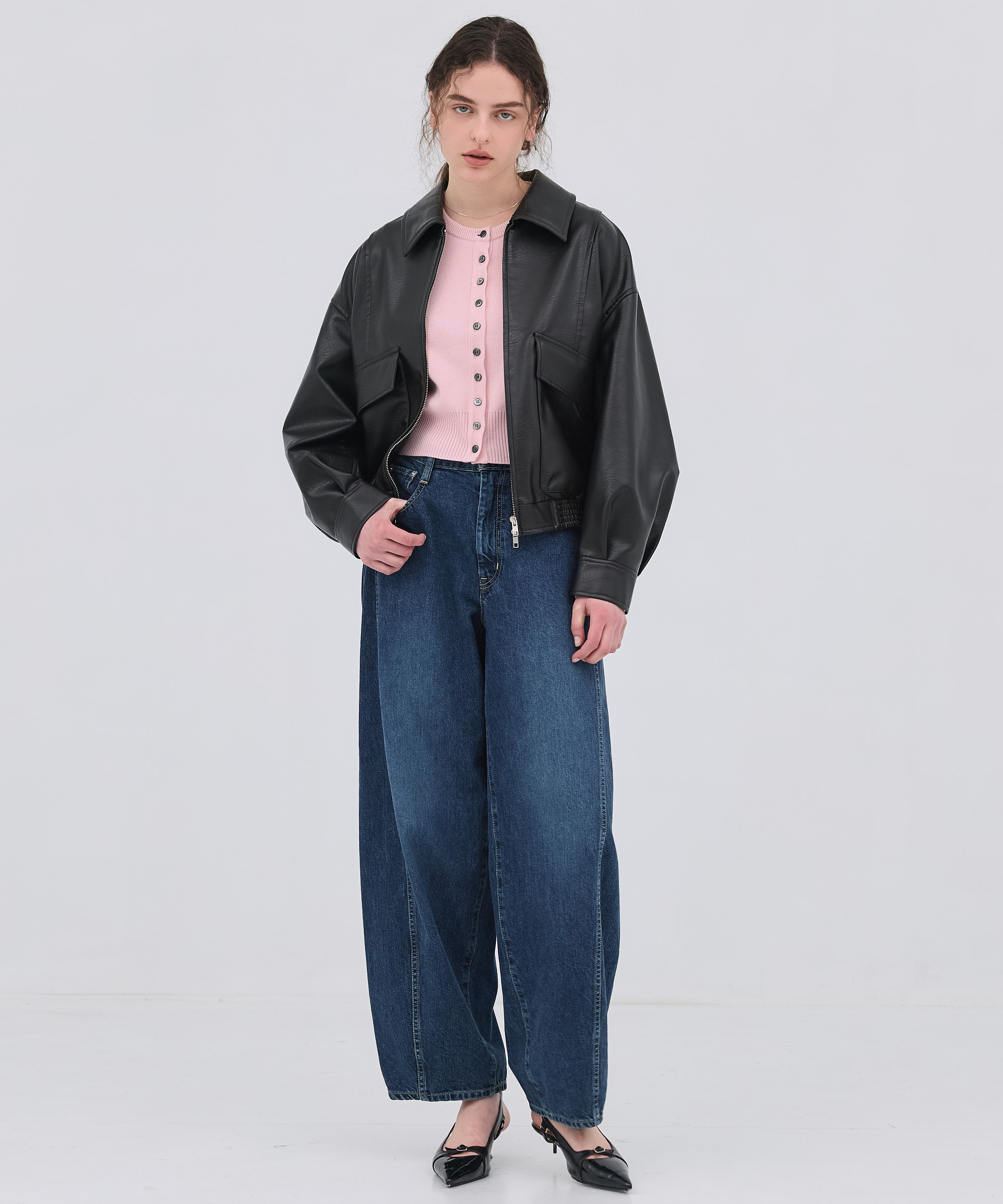 再入荷】フローヨークレザーブルゾン(FREE BLACK): : ウィメンズ