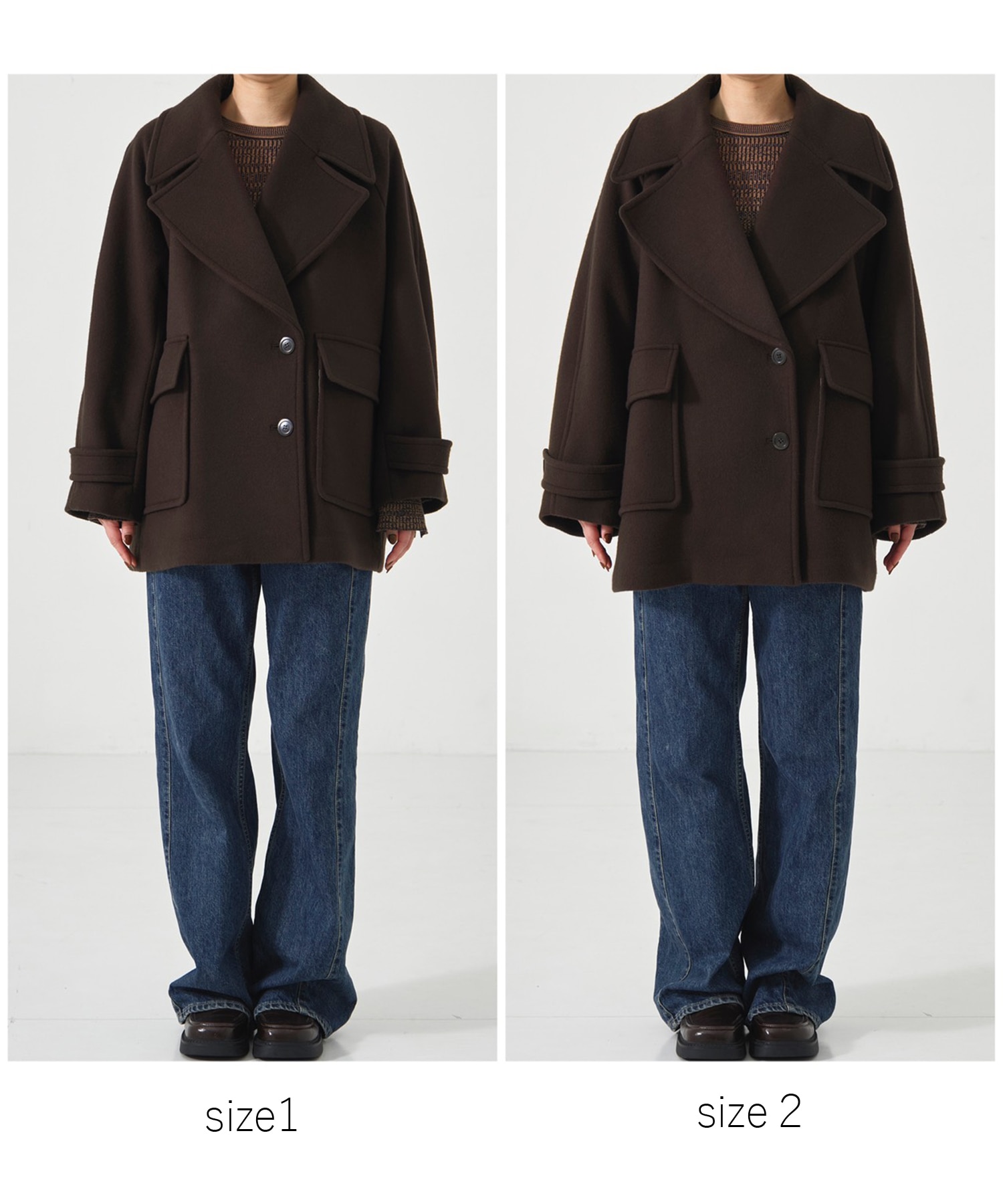 〈残りわずか〉ワイドラペルコート