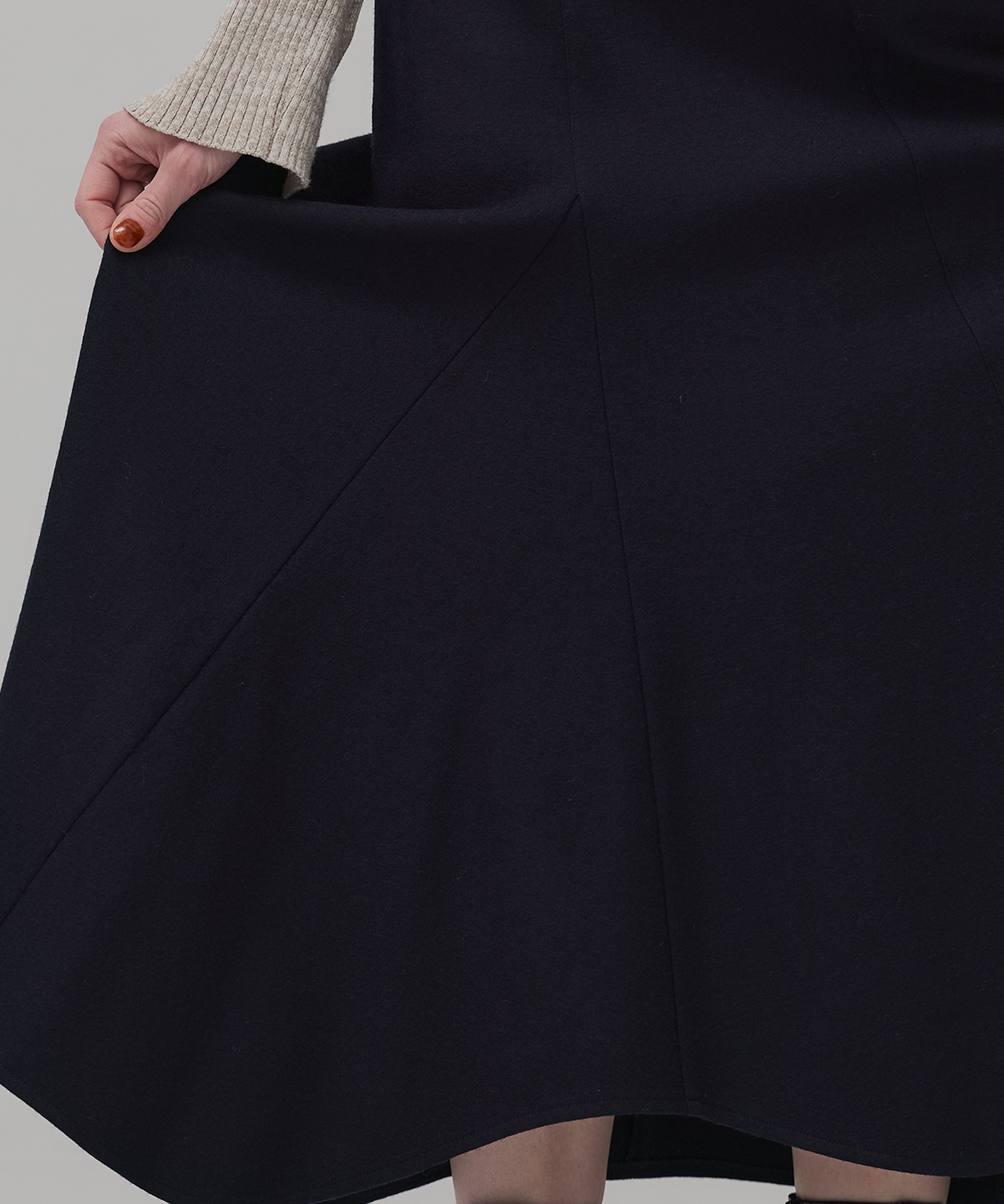 ウールジャージフレアスカート