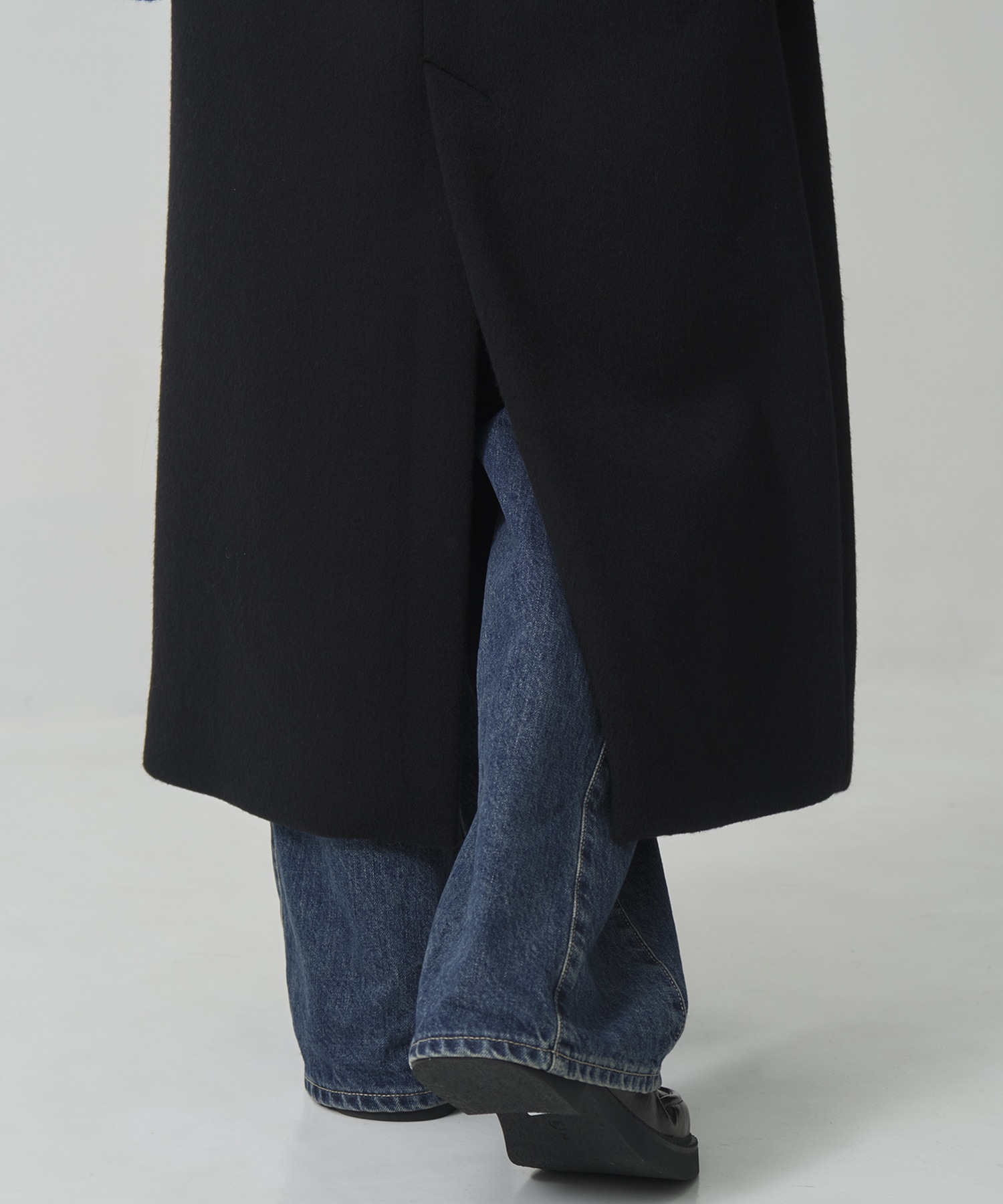 SUPER140アシメオーバーヨークコート