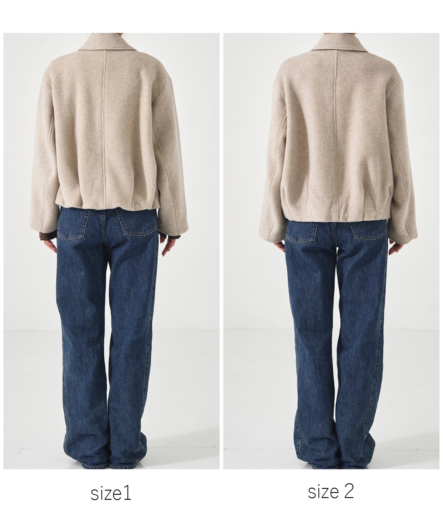 【再入荷】ウールジップタックショートコート