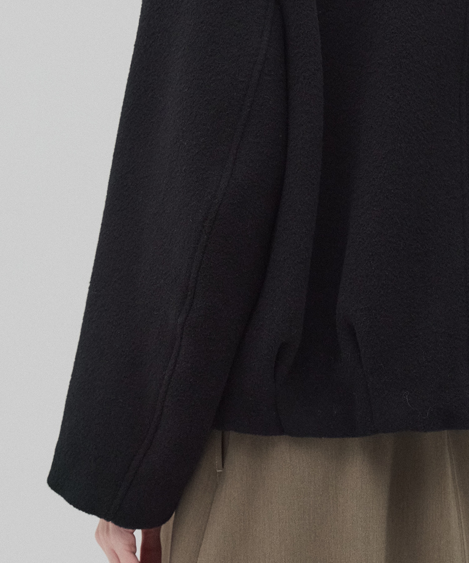 【再入荷】ウールジップタックショートコート