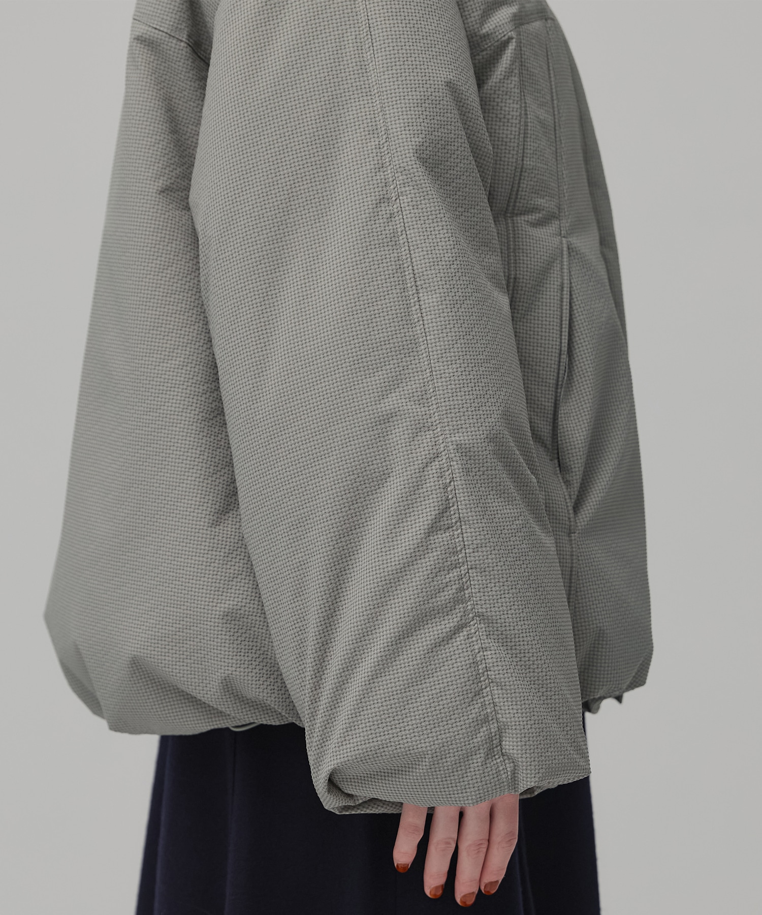 チェックモンスターダウンコート