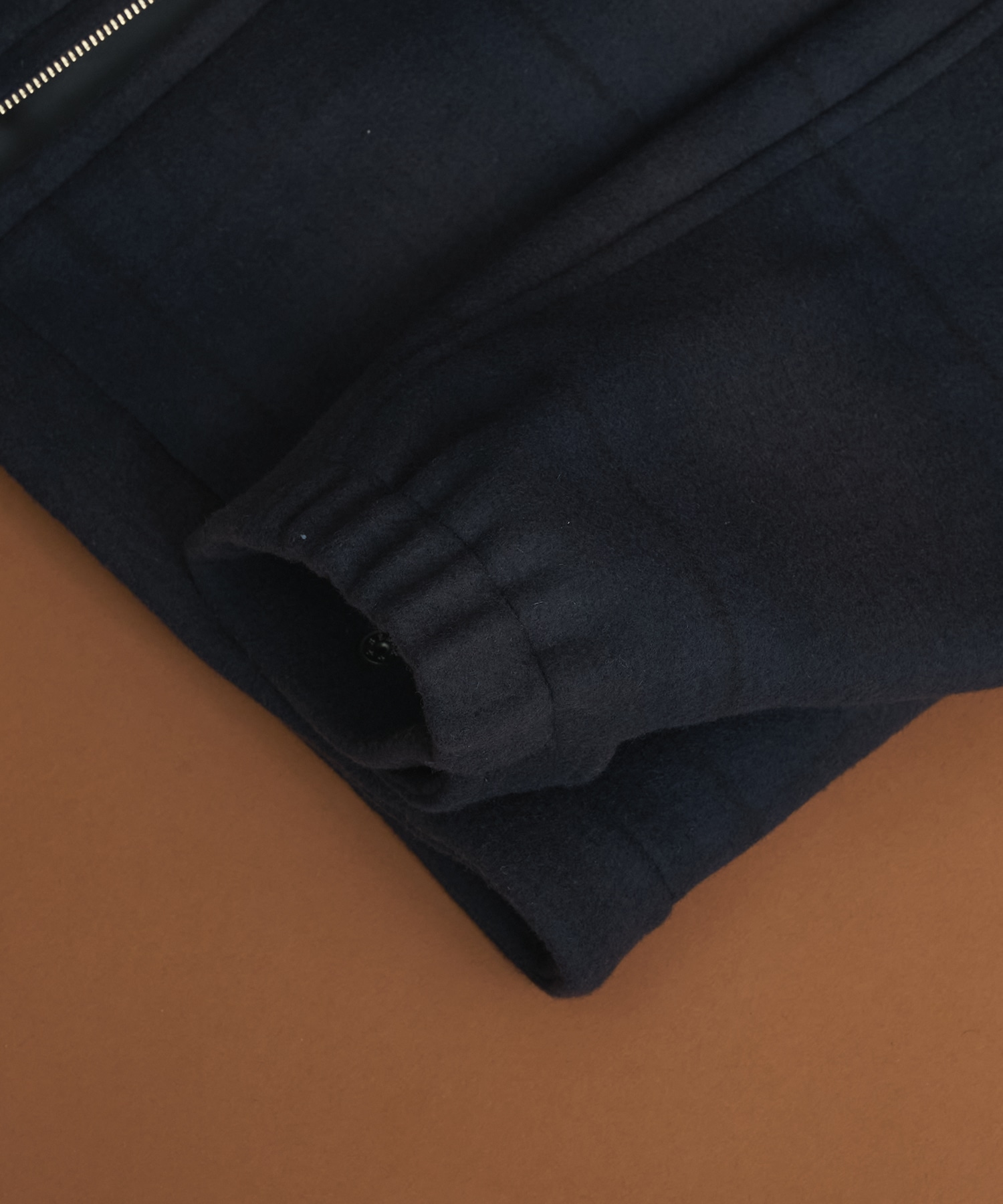 Super140s メルトンスタンドジップブルゾン