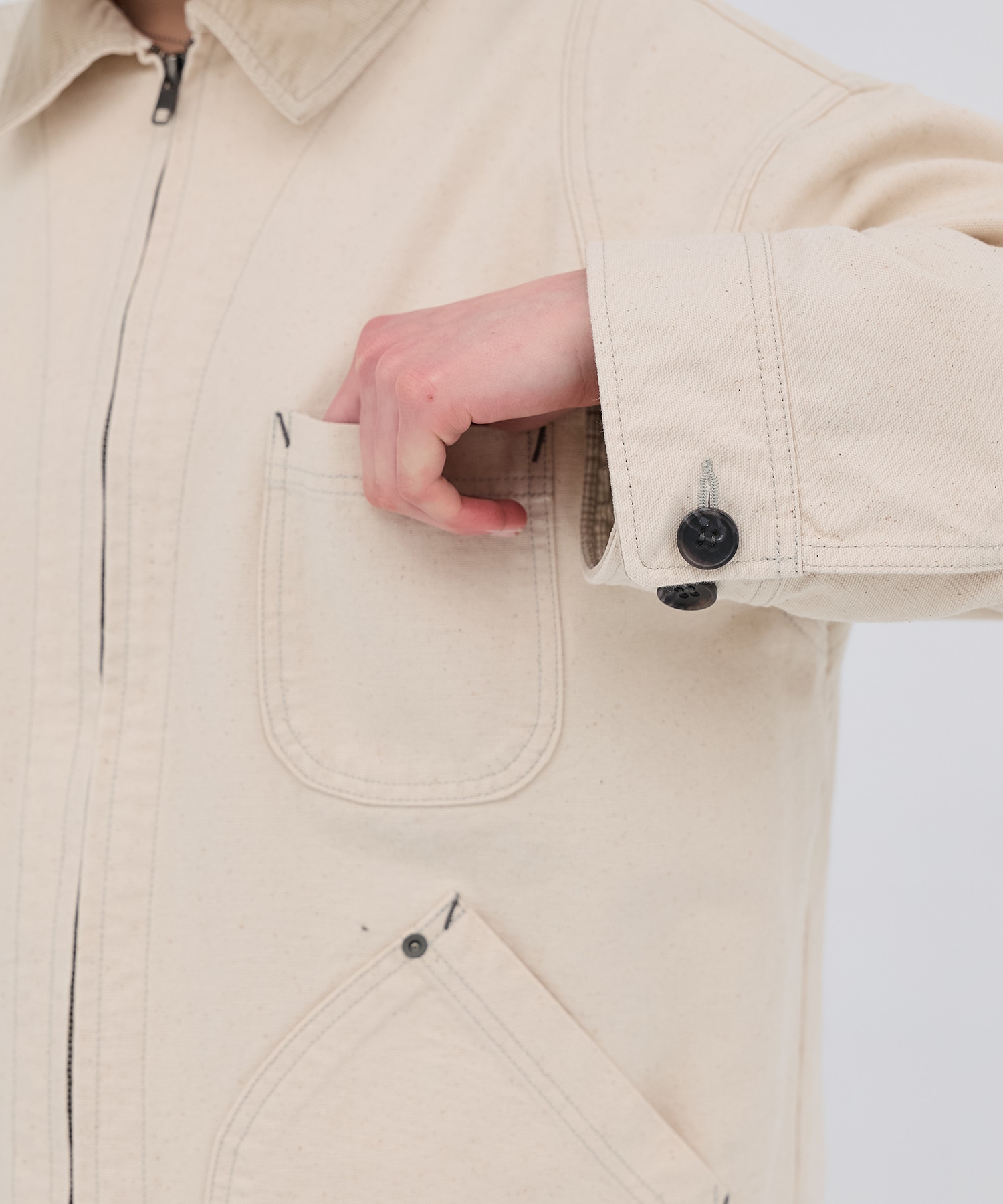 ジップカバーオールブルゾン