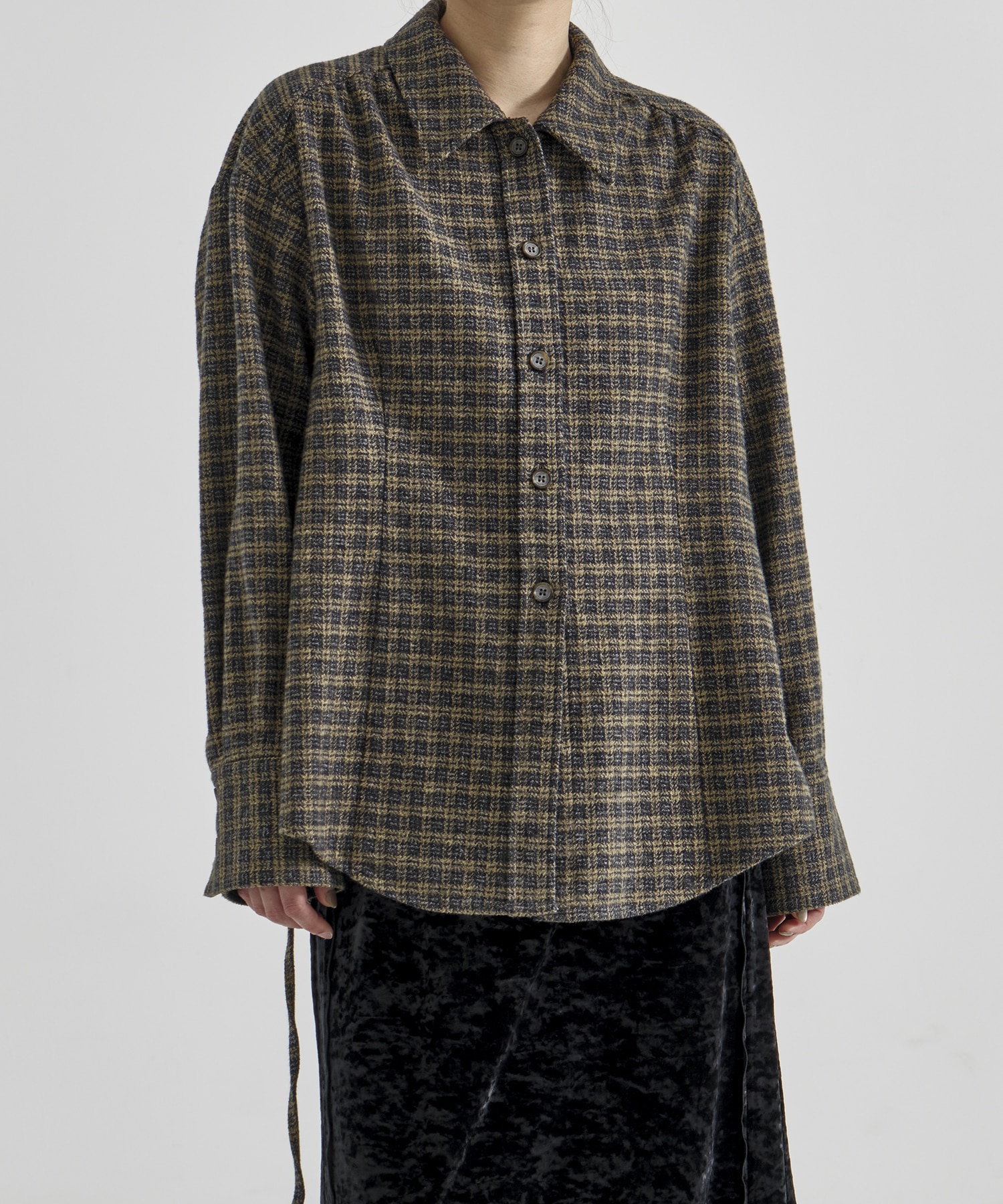 ソフトネルオーバーチェックシャツ