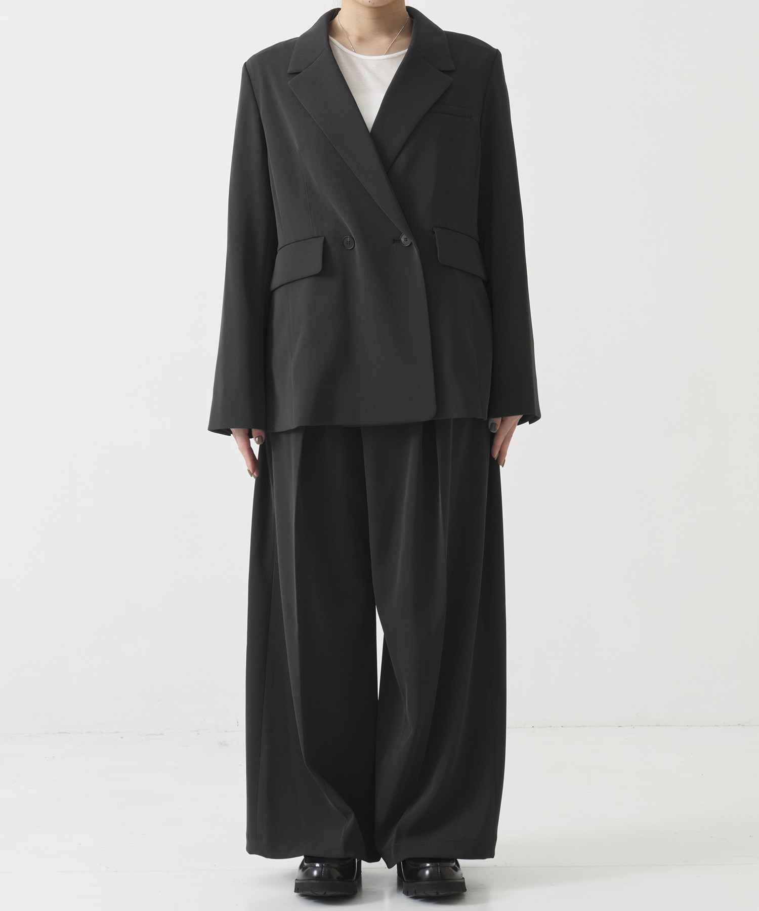 シルキーツイルダブルジャケット