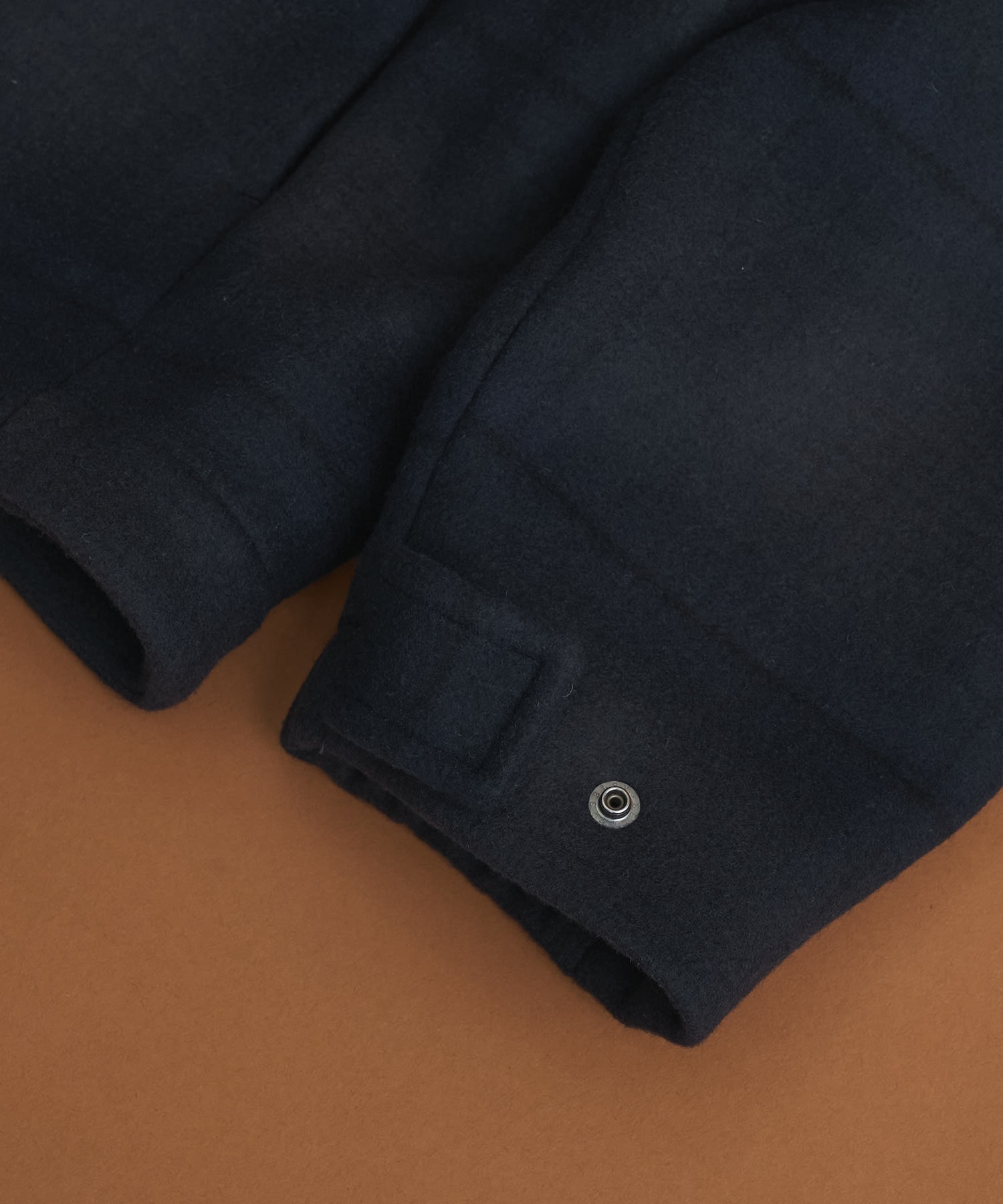 Super140s メルトンスタンドジップブルゾン