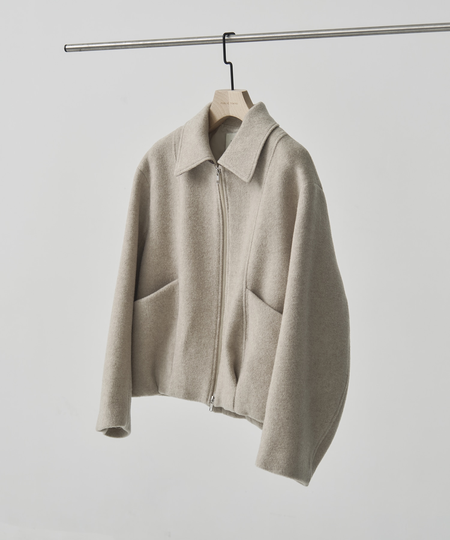 【再入荷】ウールジップタックショートコート