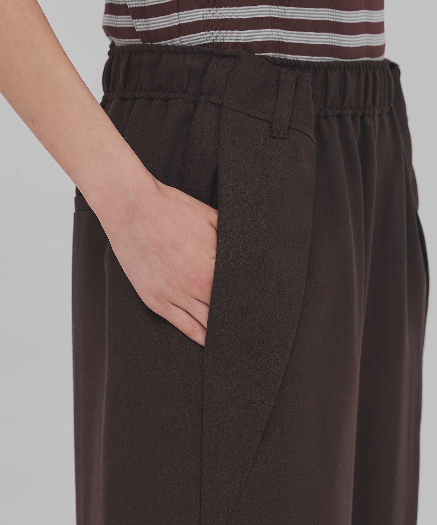 ウールジョーゼットパンツ