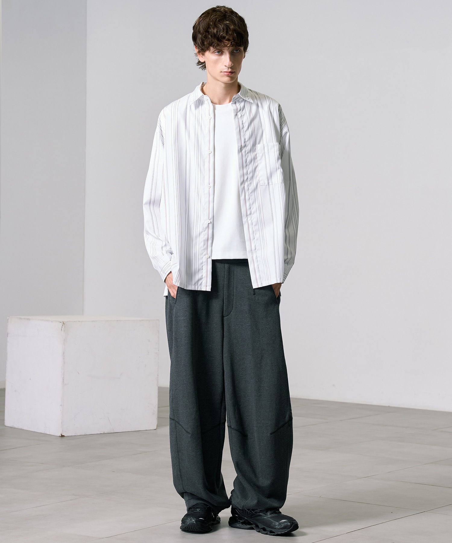 スーピマコットンストライプシャツ