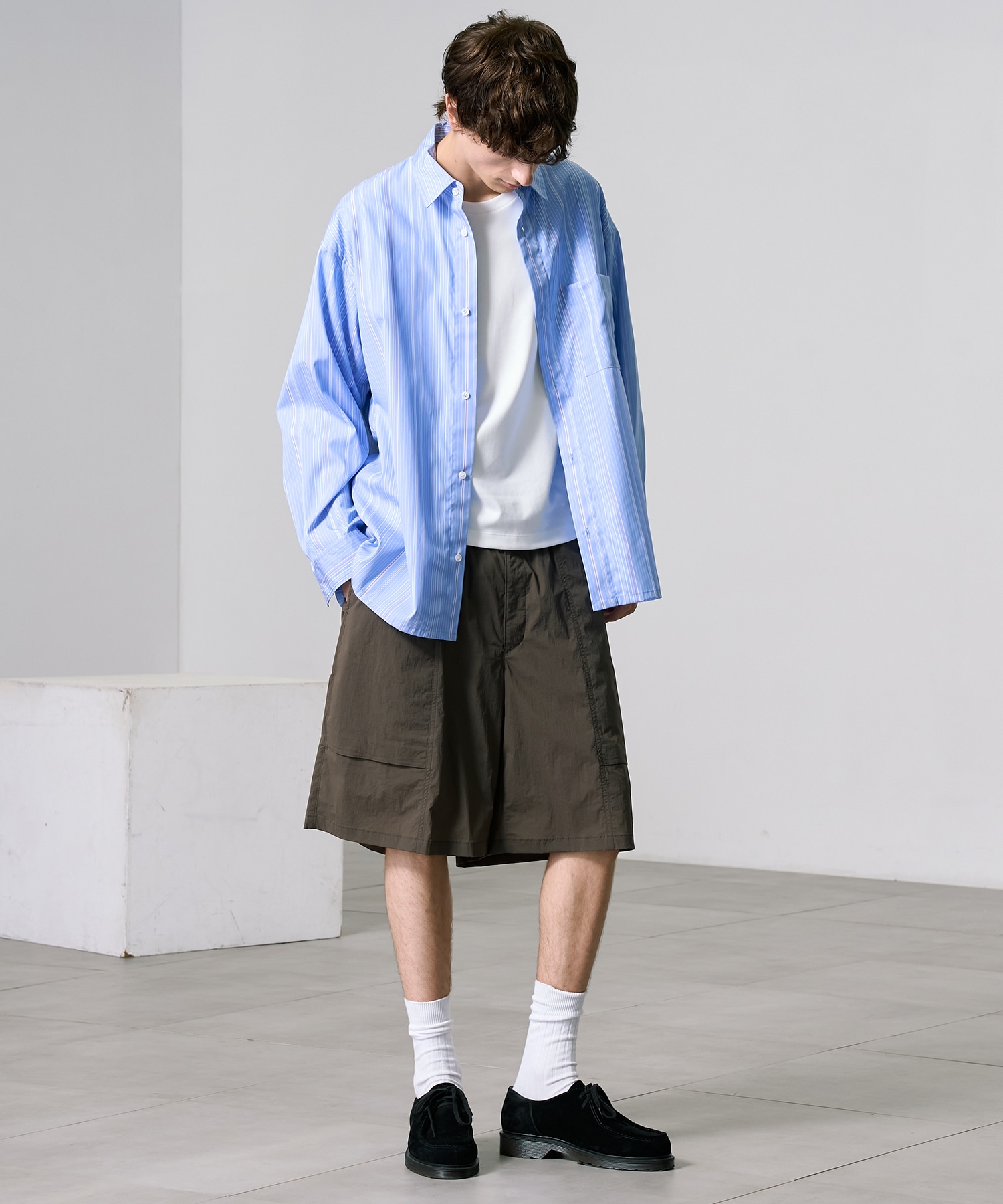 スーピマコットンストライプシャツ