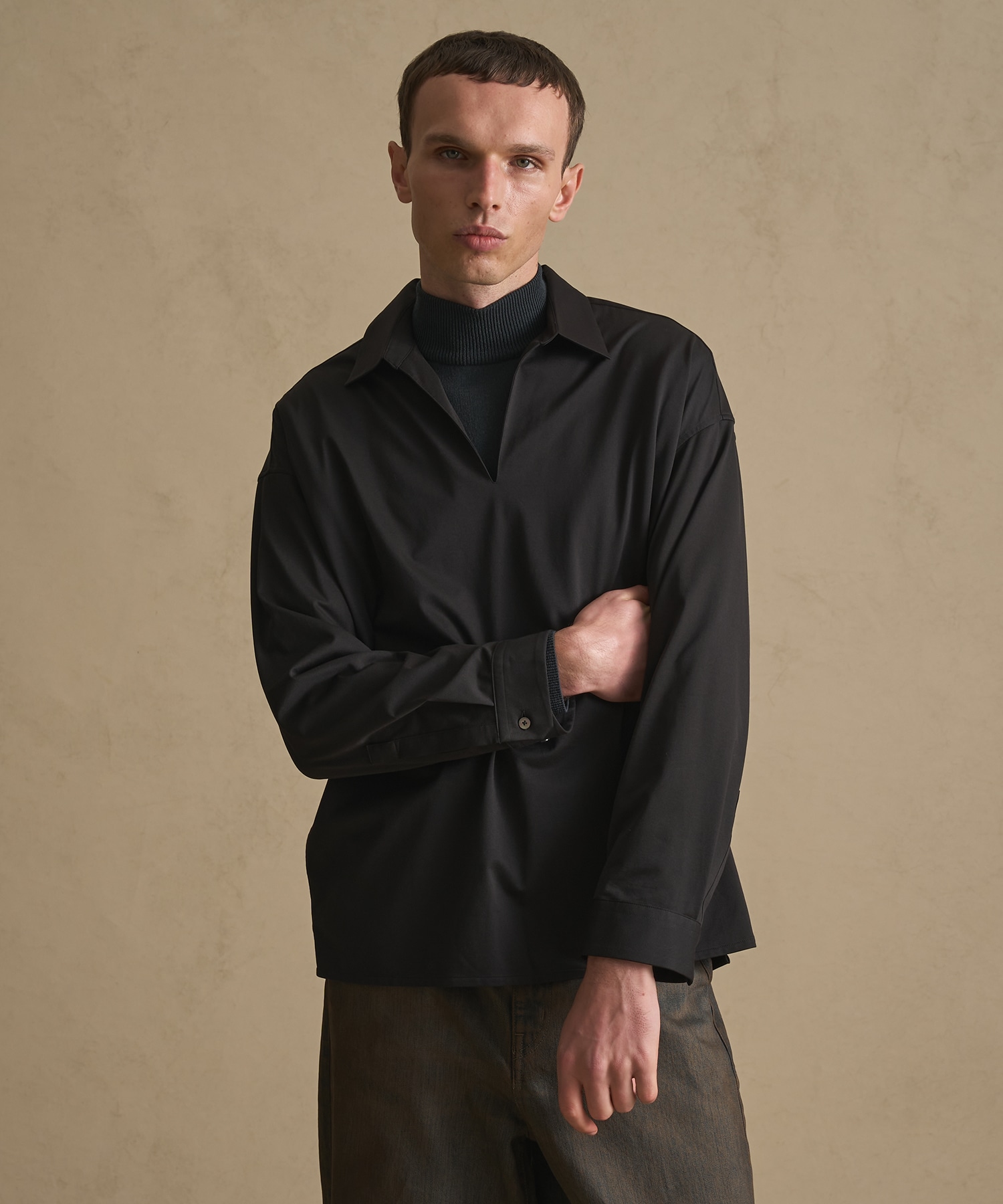 46Gストレッチスキッパーシャツ