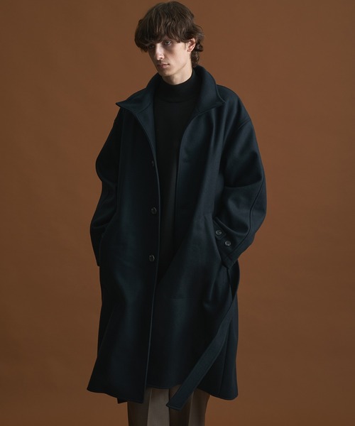 Super140s メルトンスタンドコート