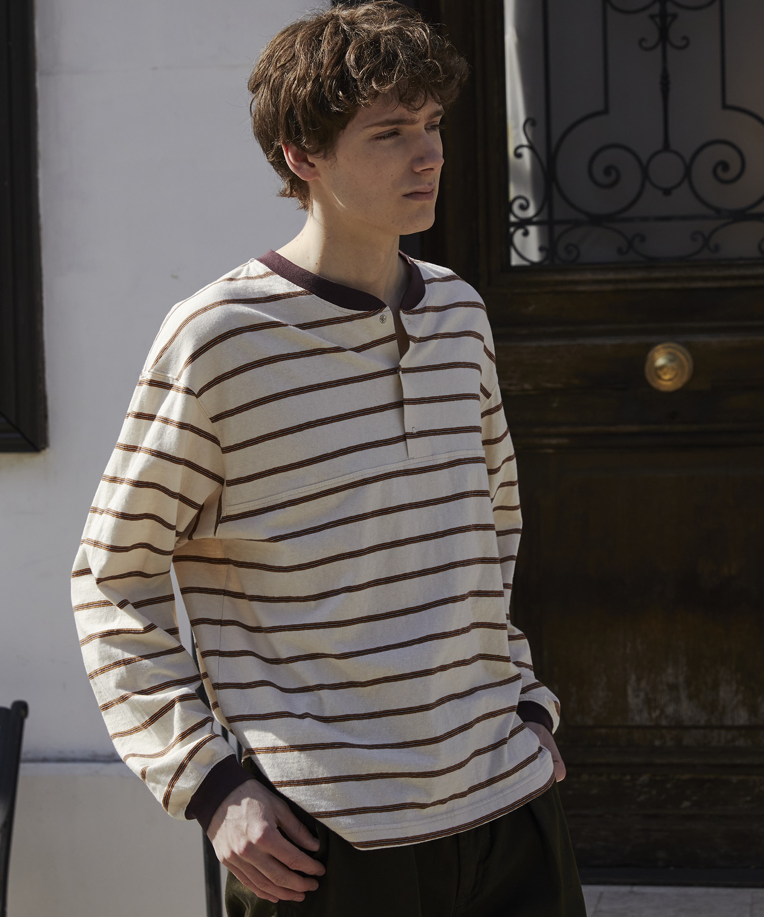 ナチュラルボーダーヘンリーロンT