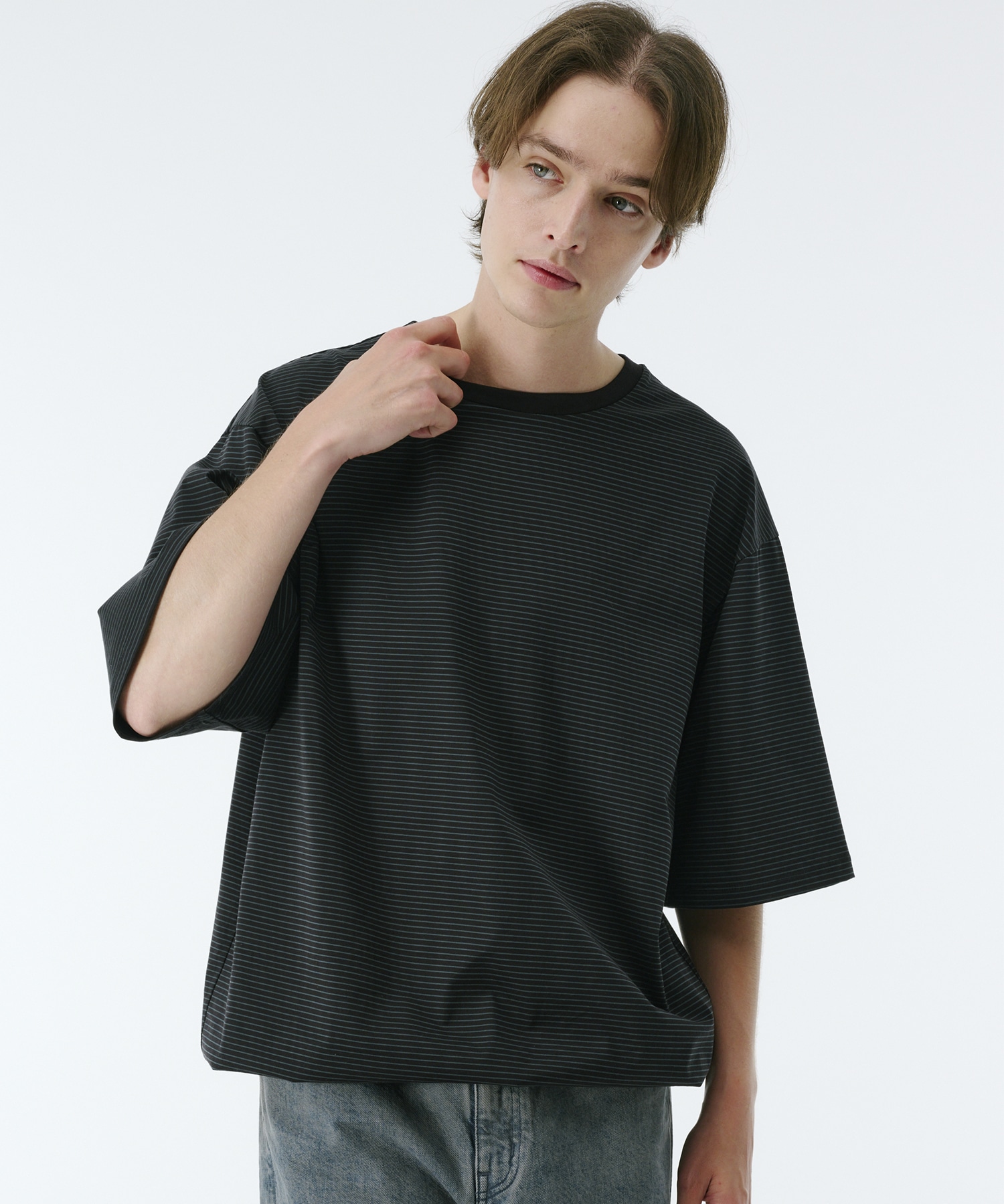 ビューティーコットンコードボーダーTEE