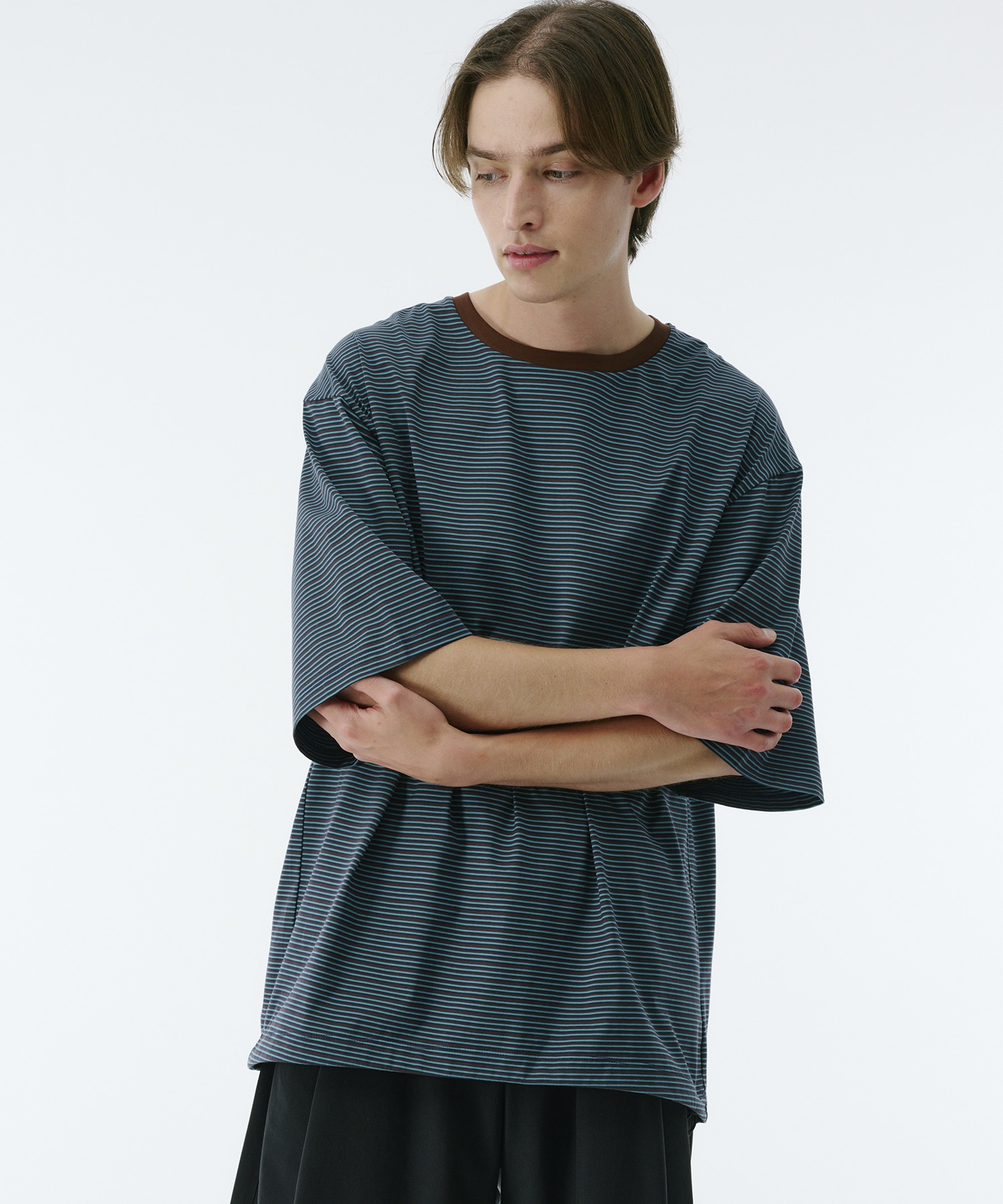 ビューティーコットンコードボーダーTEE