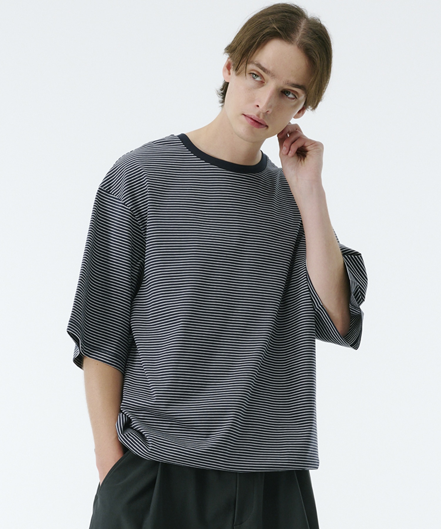 ビューティーコットンコードボーダーTEE