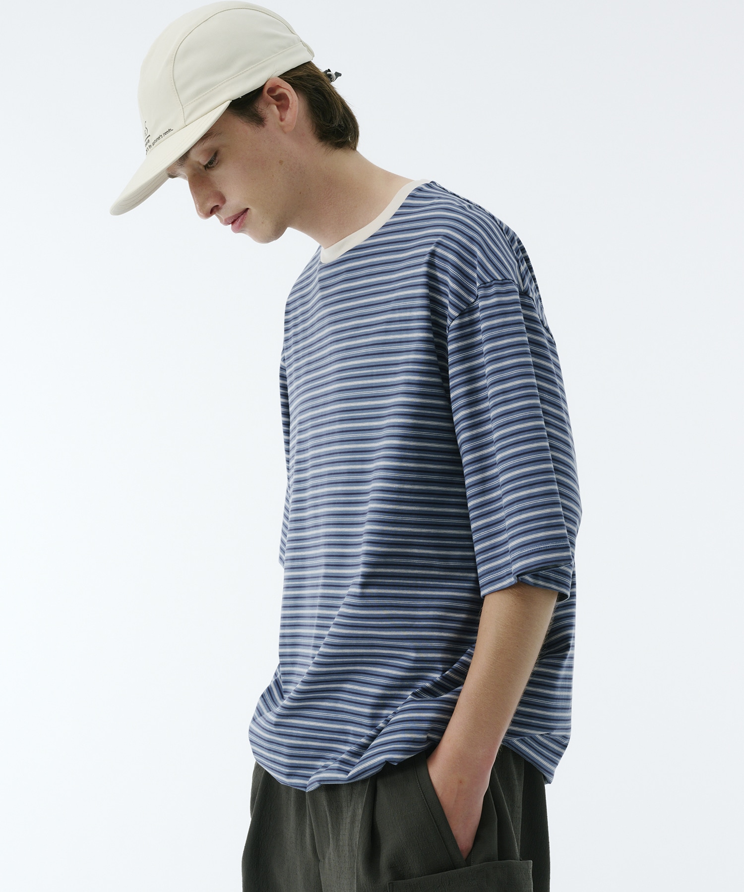 ビューティーコットンコードボーダーTEE