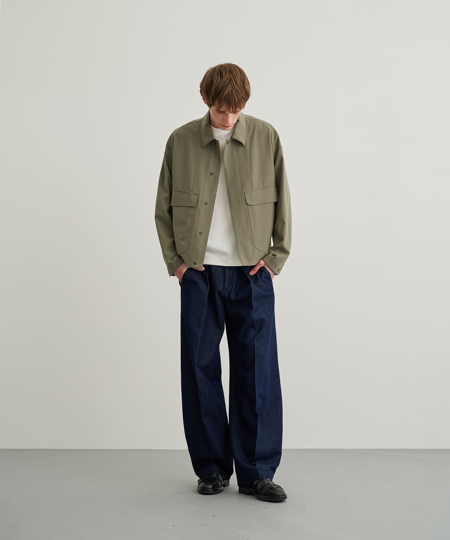 TRIXIONウーリーショートシャツブルゾン