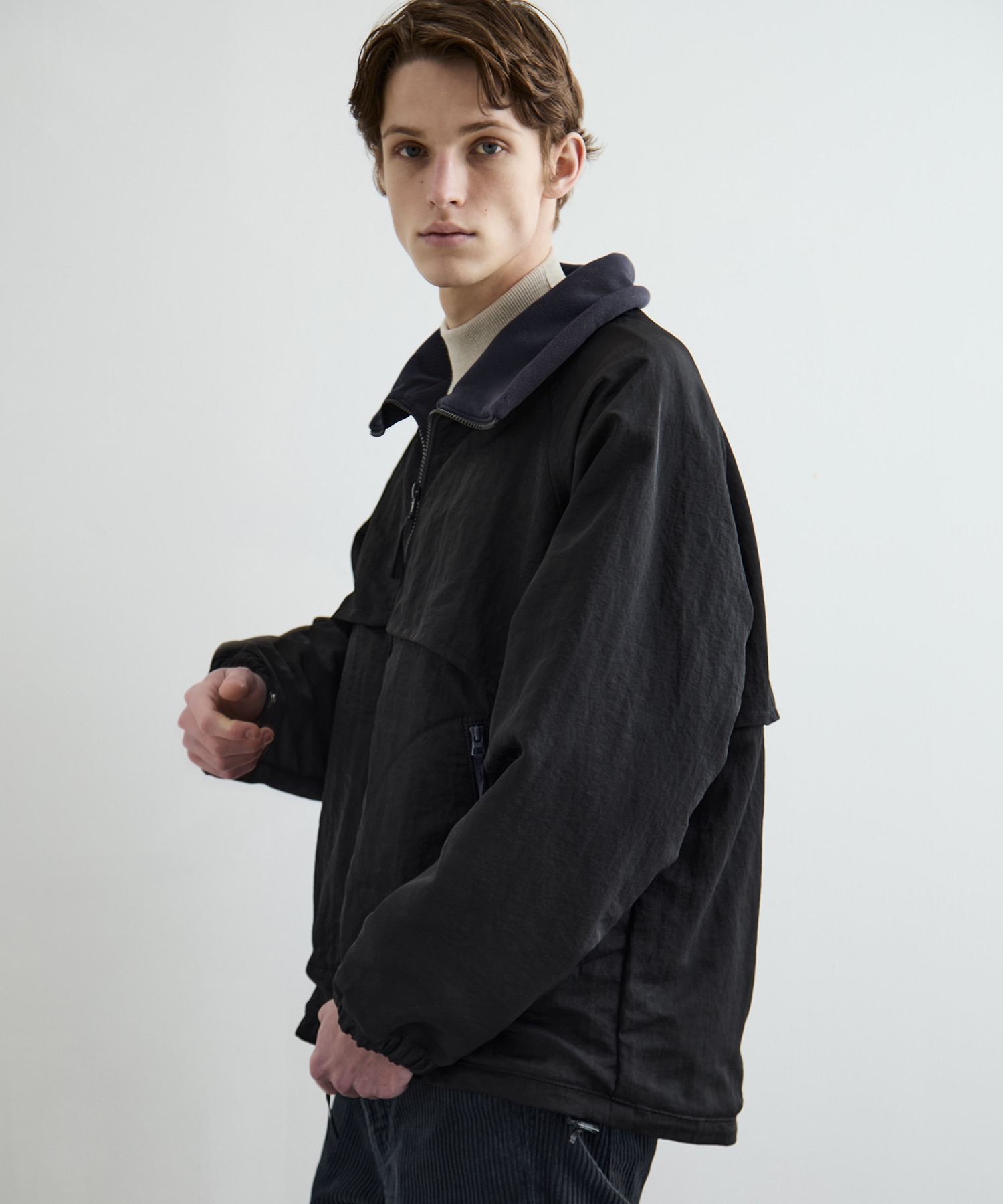 リバーシブルナイロンフリースBL