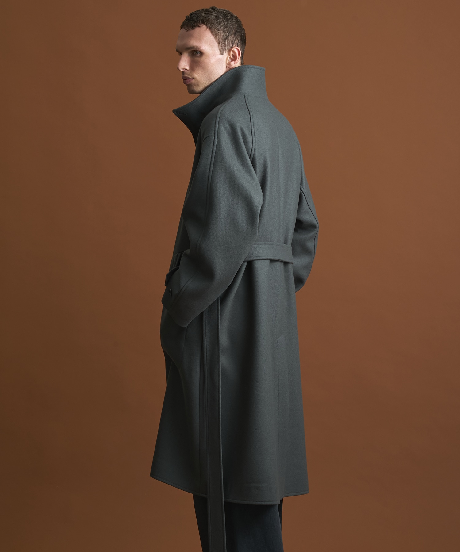 Super140sメルトンオーバーサイズスタンド