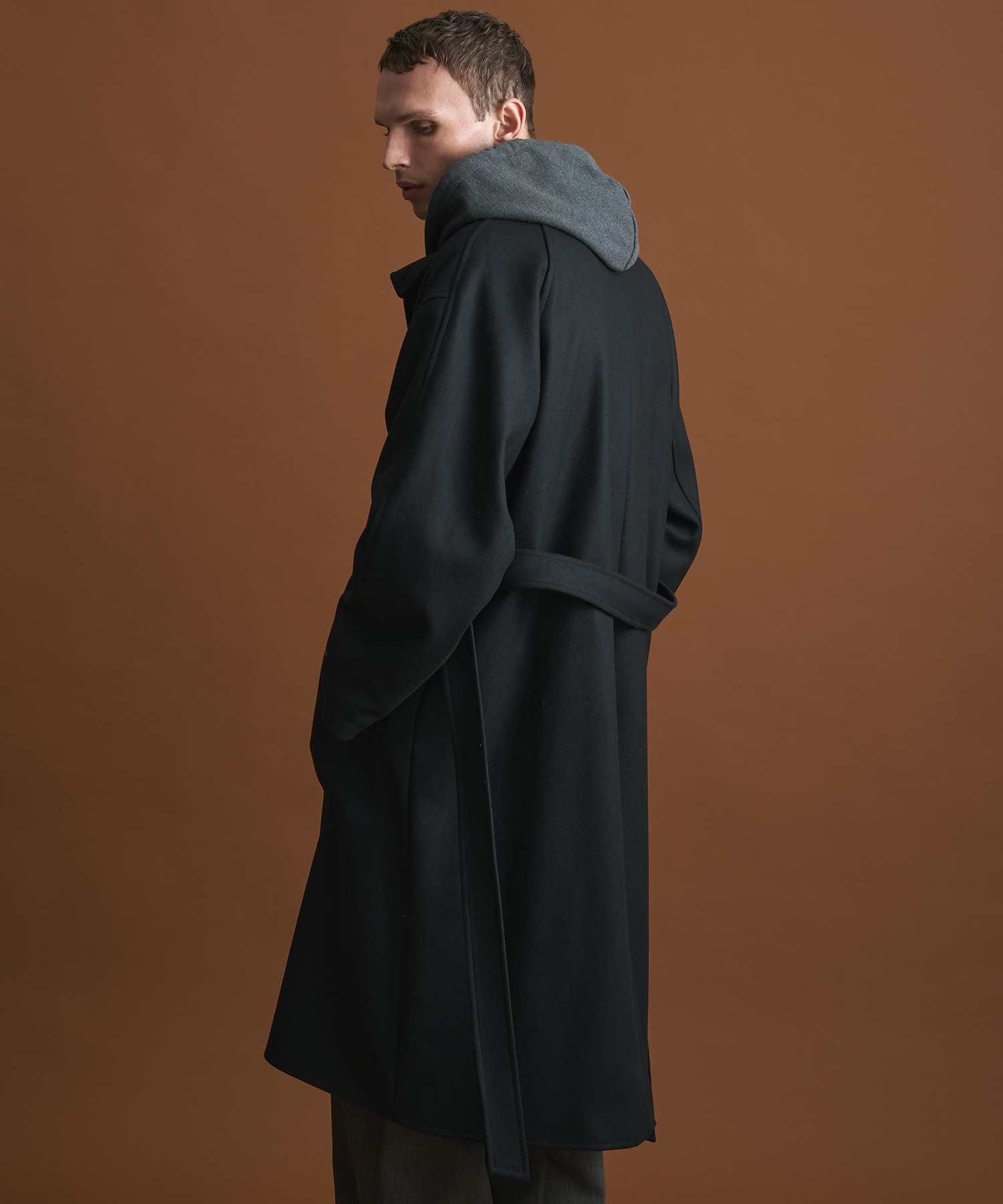 Super140sメルトンオーバーサイズスタンド