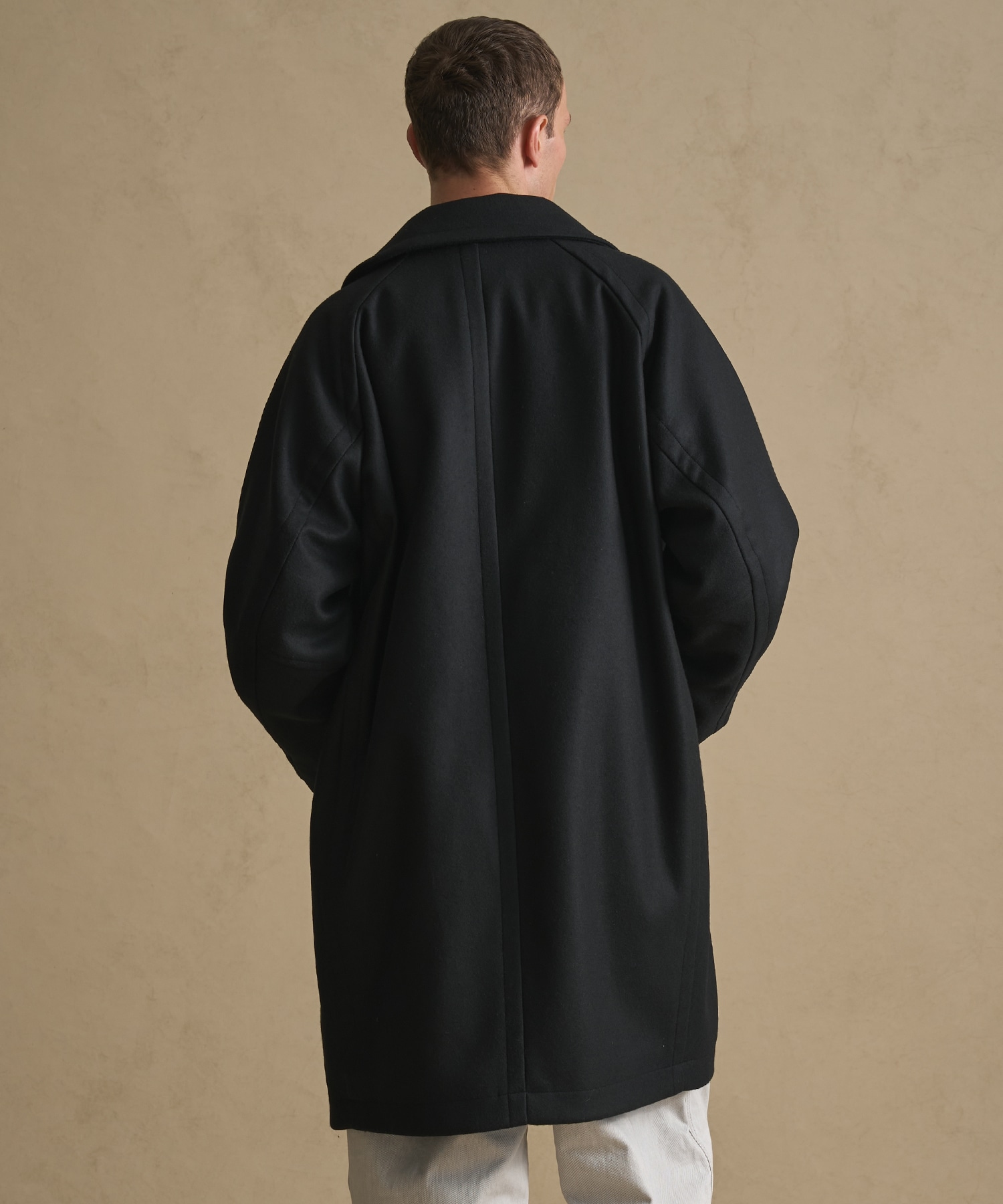 Super140s メルトンオーバーサイズバルカラーコート