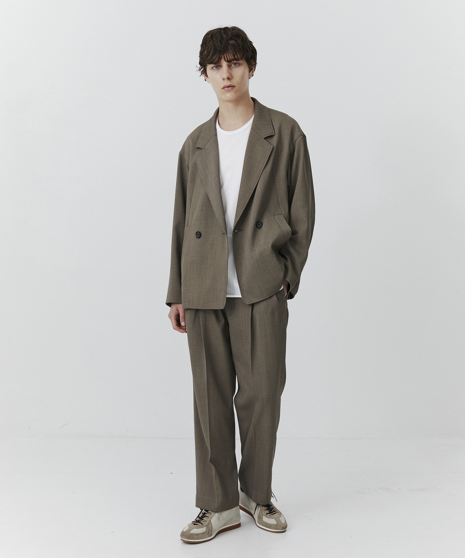 【WEB限定】AQUA WOOLカルゼダブルセットアップ