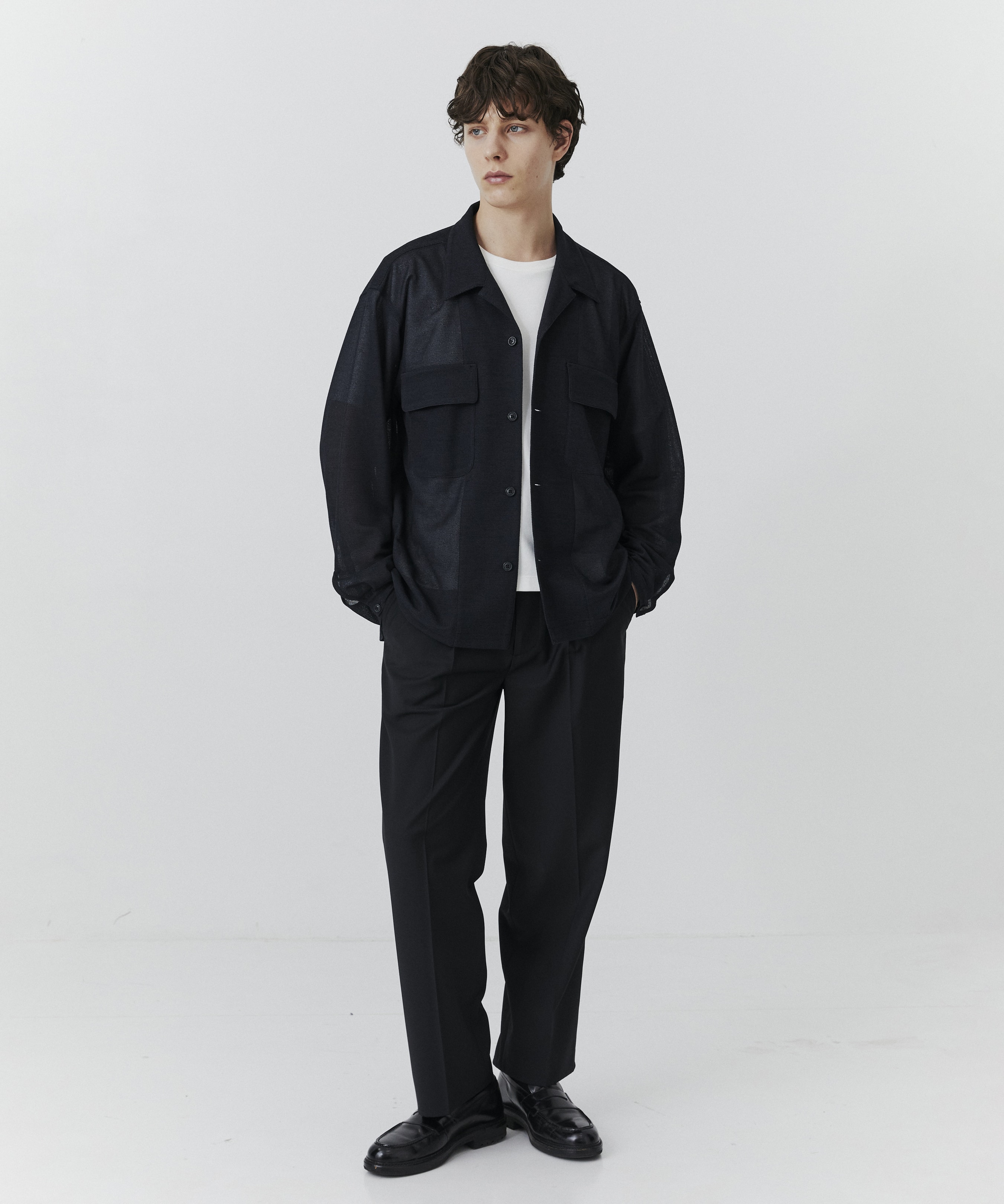 リネンライクリラックスCPOシャツ