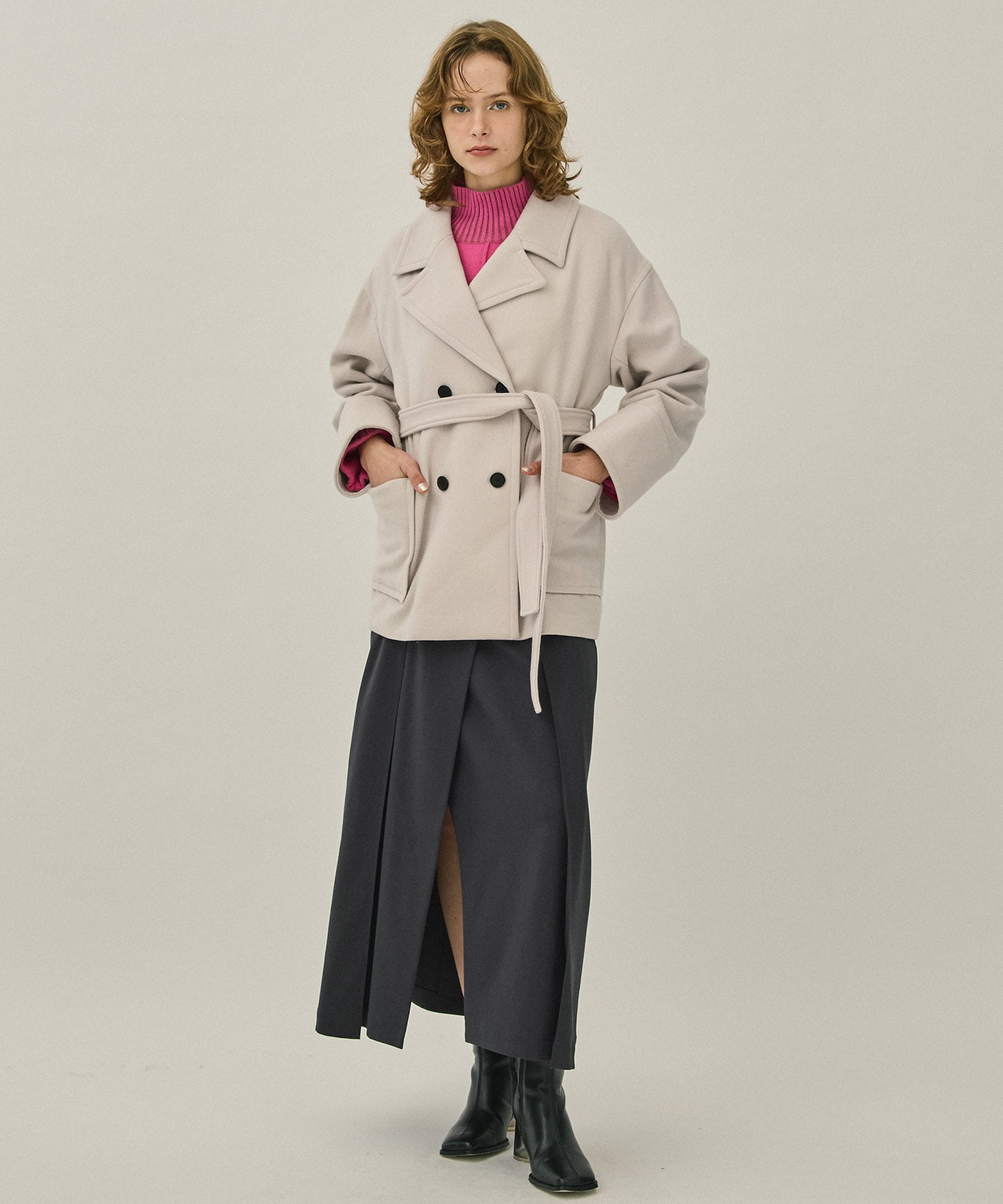 1 162551005066 COAT COLLAR IVORY OVER SHORT オーバーカラーショート