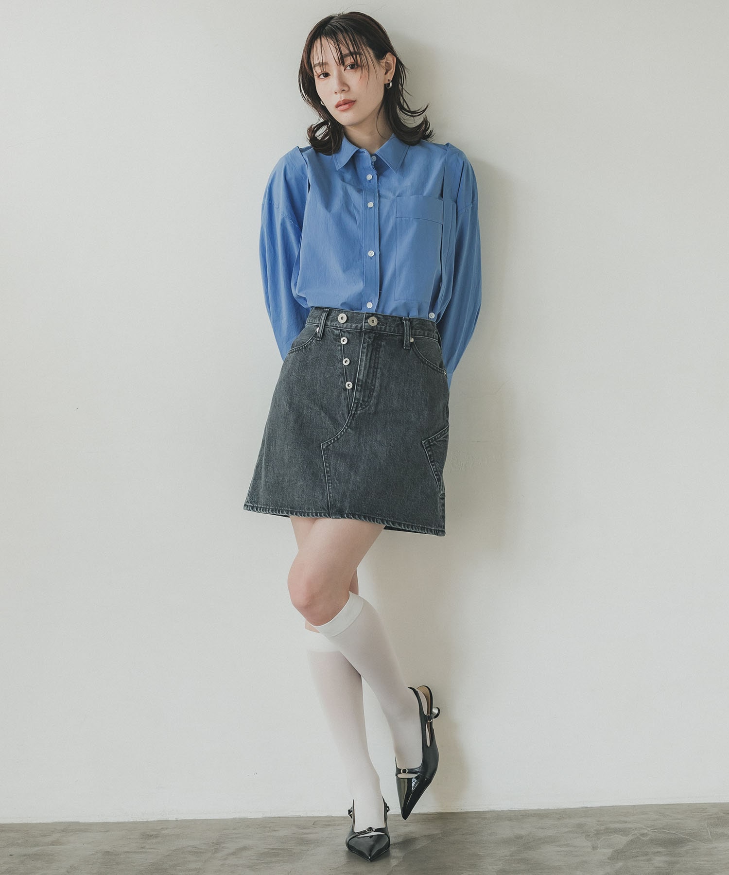 BLACKDENIM MINISKIRT