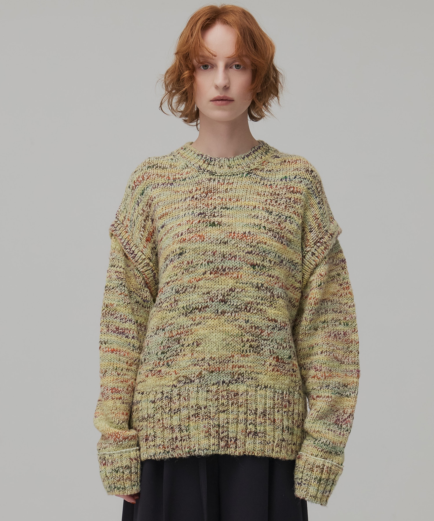 ロービングミックスカラーニット