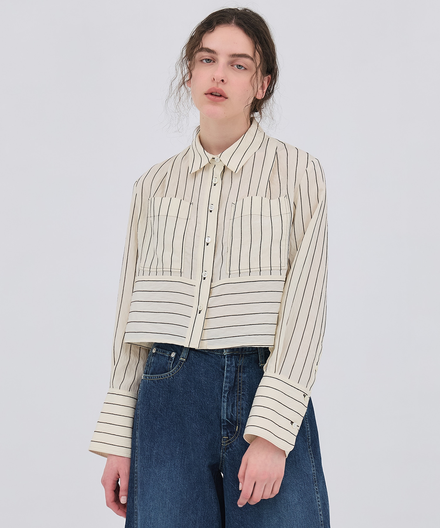 ダブルポケットレーヨンショートシャツ