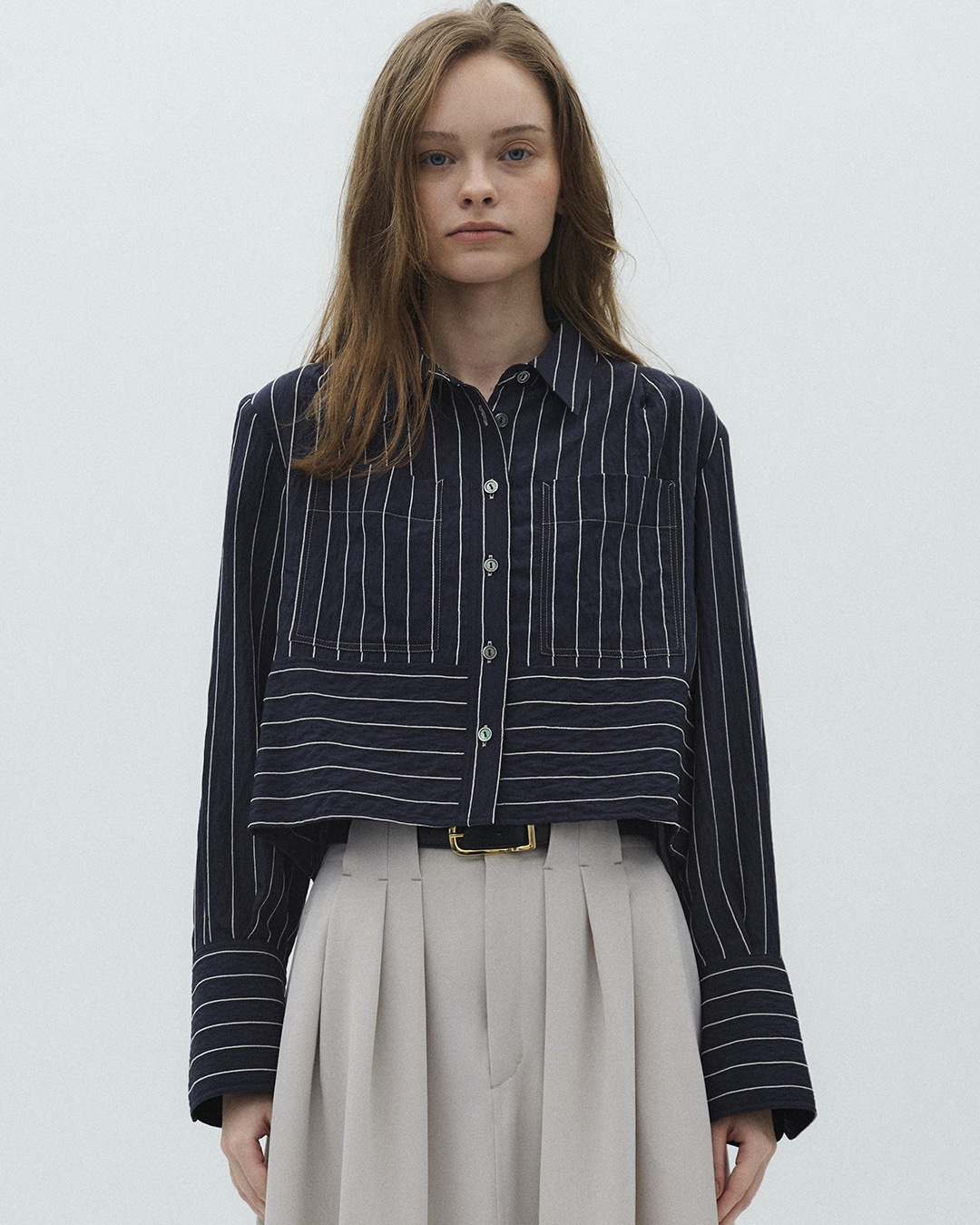 ダブルポケットレーヨンショートシャツ