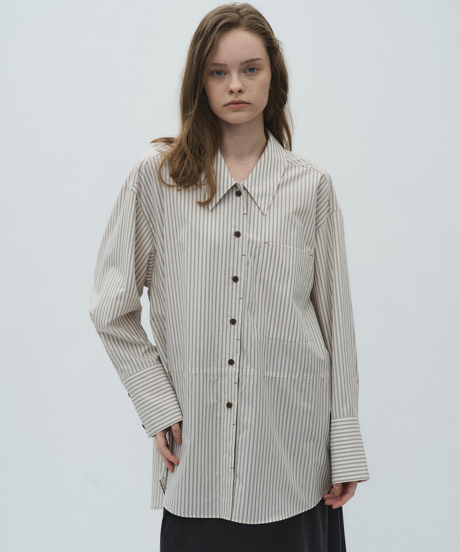 シングルポケットオーバーシャツ